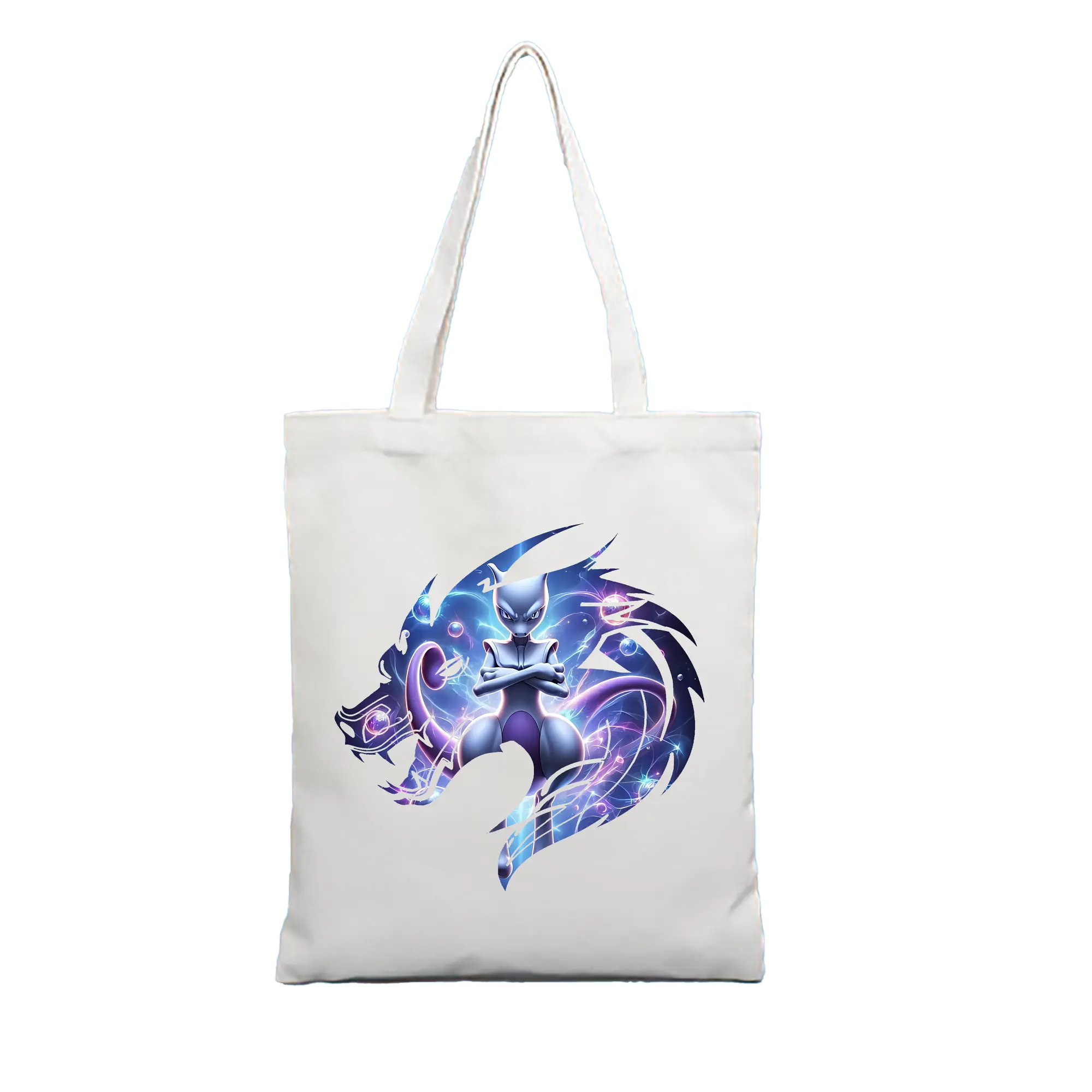 ポケモン グッズ,ミュウツー - 縦型キャンバス手提げバッグ（トートバッグ） ・ キャンバス素材 ・ ショッピング用 ・ 軽量 丈夫 お手入れ簡単