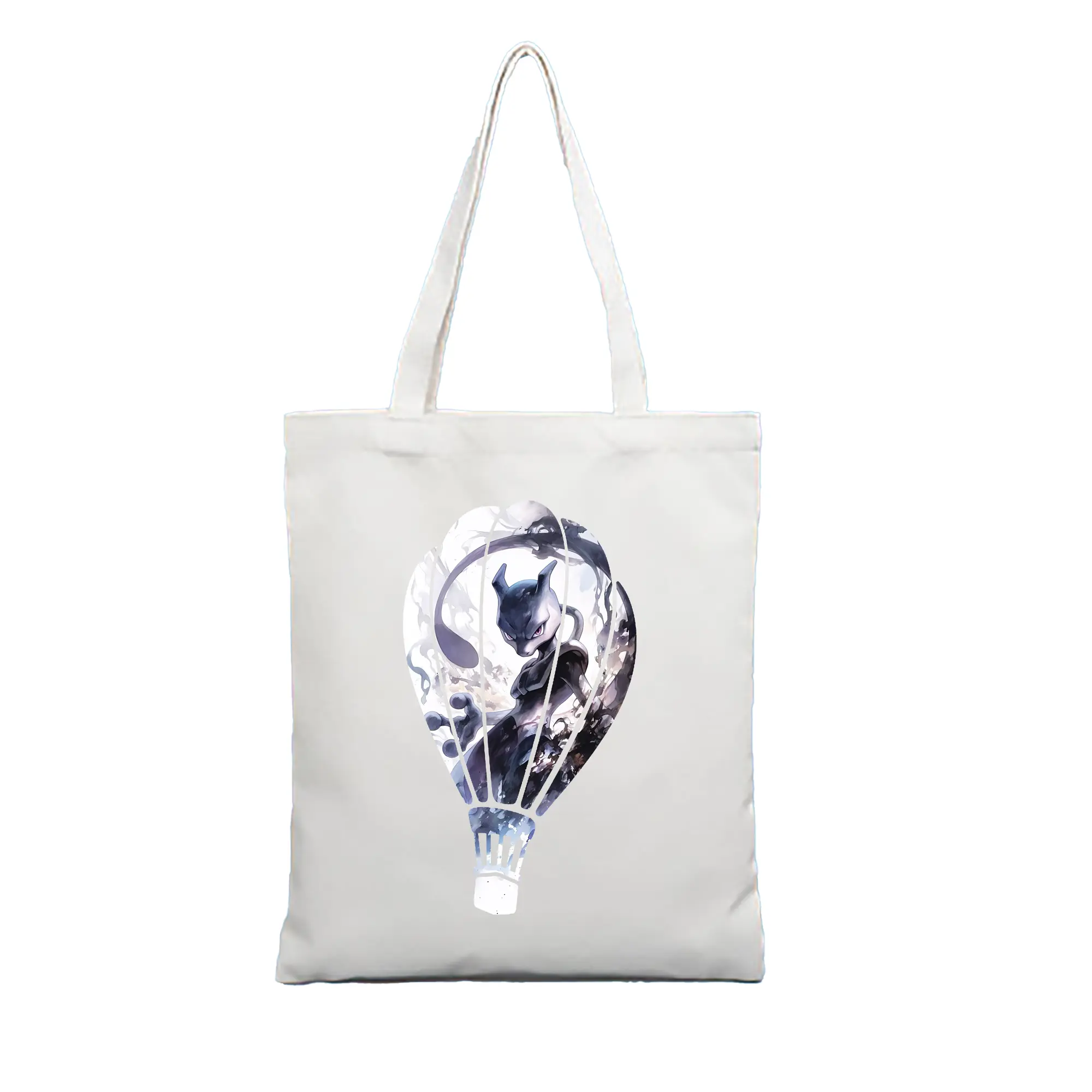 ポケモン グッズ,ミュウツー - 縦型キャンバス手提げバッグ（トートバッグ） ・ キャンバス素材 ・ ショッピング用 ・ 軽量 丈夫 お手入れ簡単