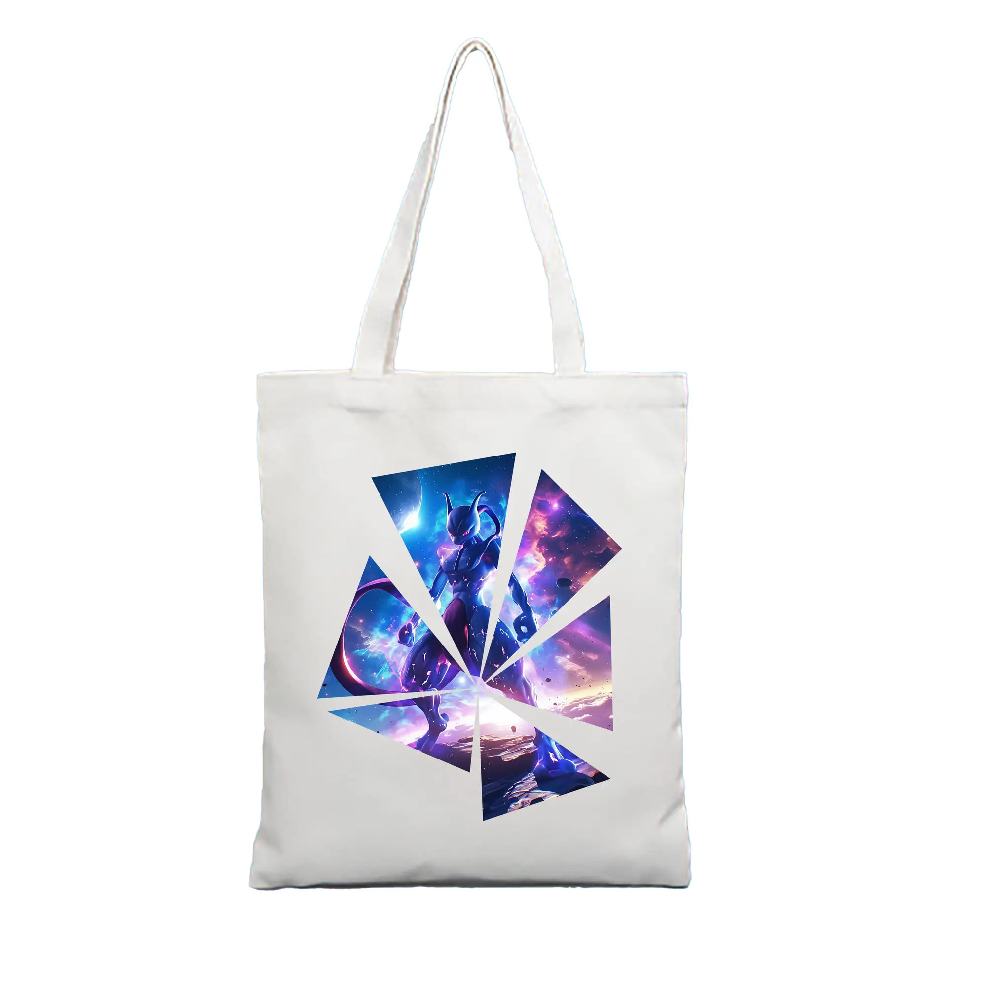 ポケモン グッズ,ミュウツー - 縦型キャンバス手提げバッグ（トートバッグ） ・ キャンバス素材 ・ ショッピング用 ・ 軽量 丈夫 お手入れ簡単