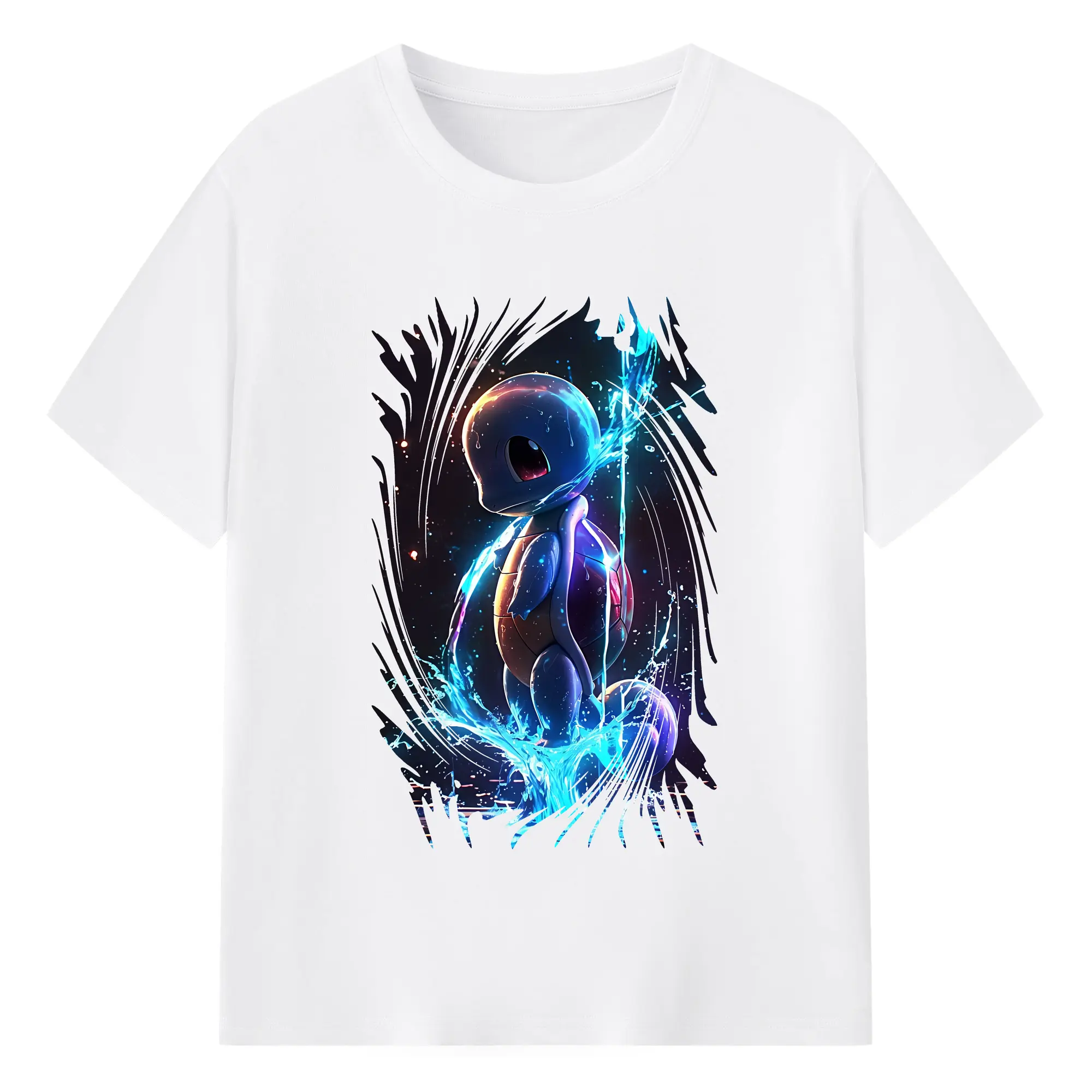 ポケモン グッズ,ゼニガメ - 綿100％ 半袖Tシャツ ・ フロントプリント ・ 快適 通気性 ・ 日常使い 散歩 スポーツ用