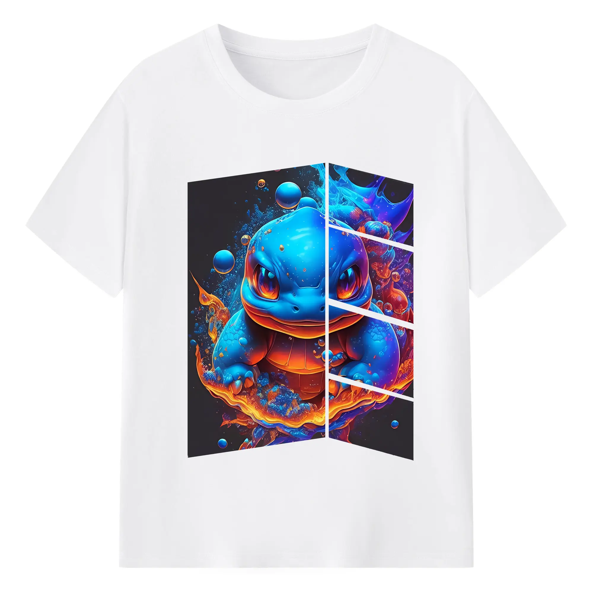 ポケモン グッズ,ゼニガメ - 綿100％ 半袖Tシャツ ・ フロントプリント ・ 快適 通気性 ・ 日常使い 散歩 スポーツ用