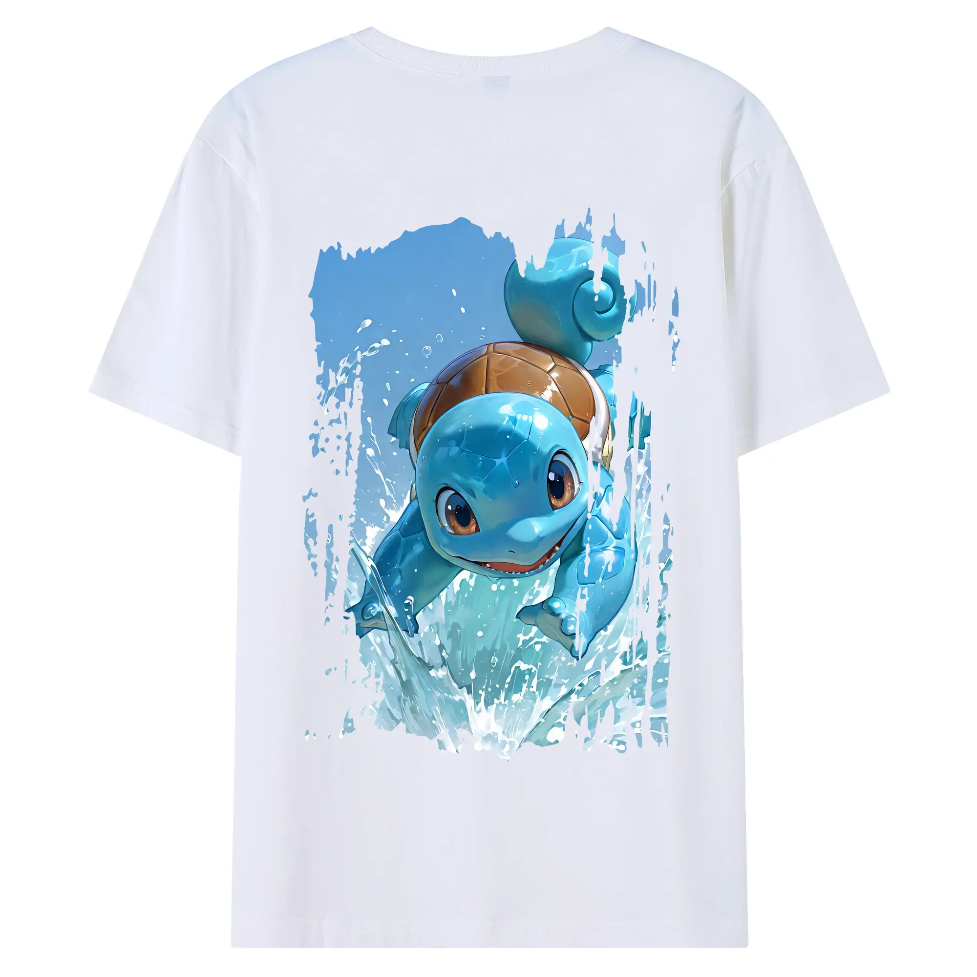 ポケモン グッズ,ゼニガメ - 綿100％ 半袖Tシャツ ・ バックプリント ・ 快適 通気性 ・ 日常使い 散歩 スポーツ用