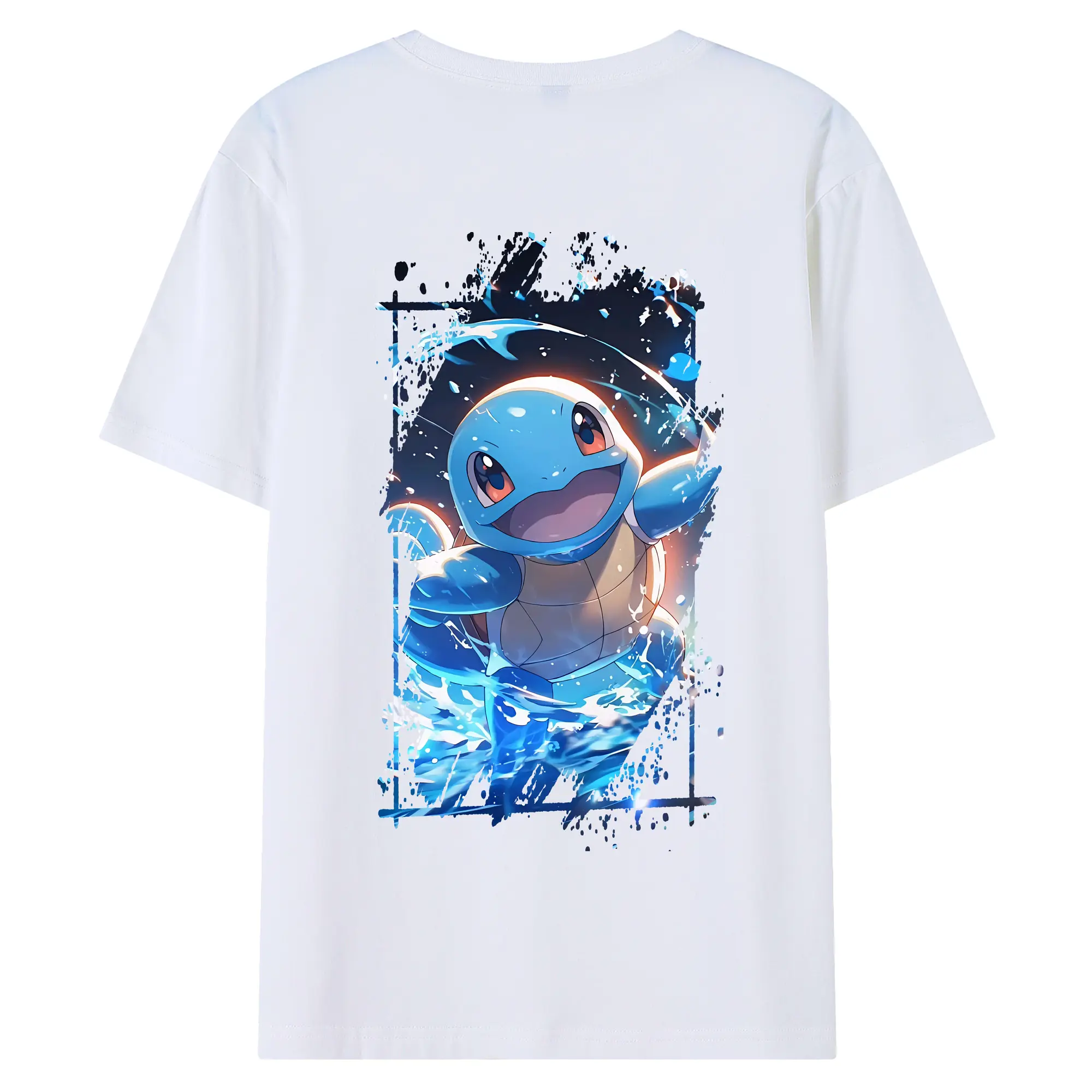 ポケモン グッズ,ゼニガメ - 綿100％ 半袖Tシャツ ・ バックプリント ・ 快適 通気性 ・ 日常使い 散歩 スポーツ用