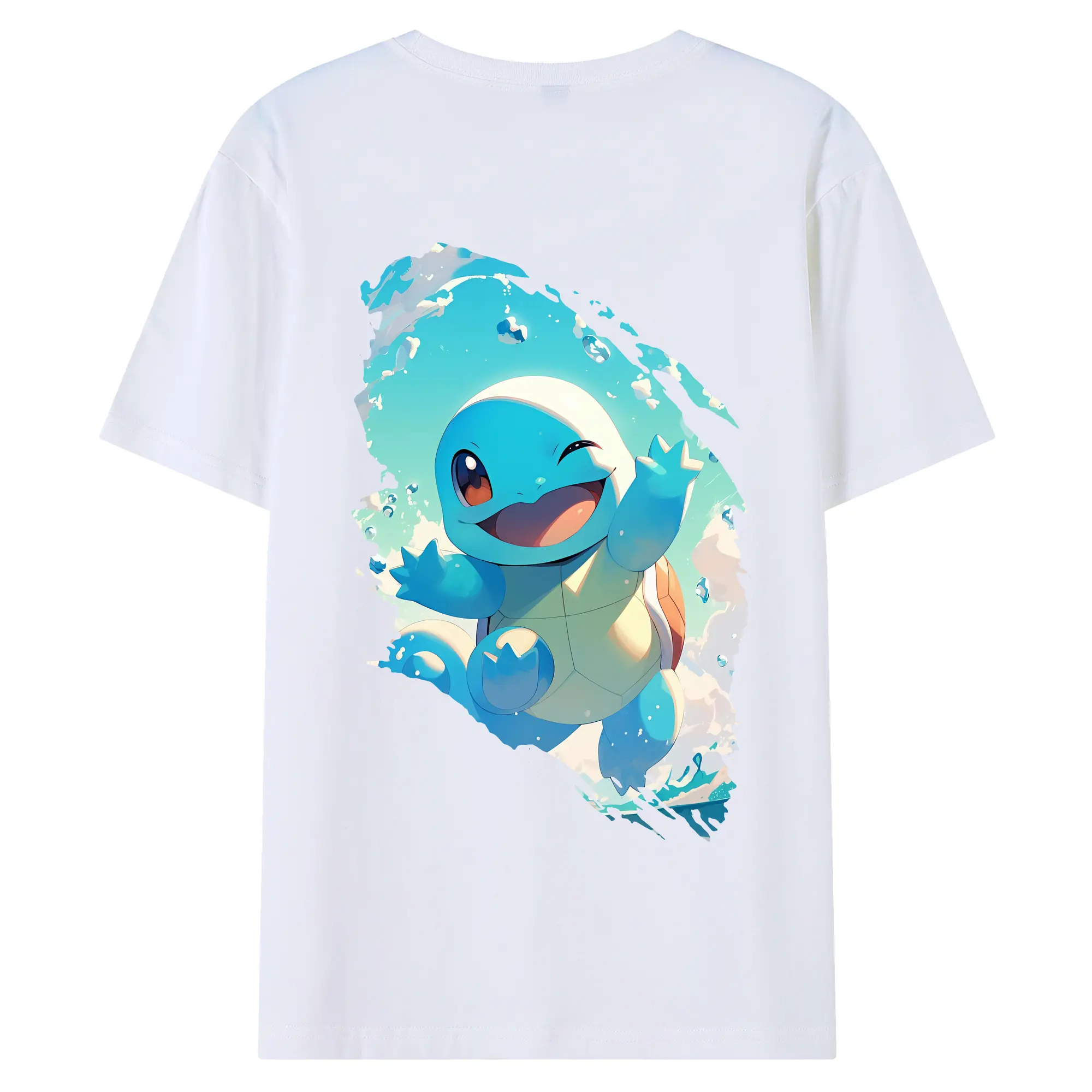 ポケモン グッズ,ゼニガメ - 綿100％ 半袖Tシャツ ・ バックプリント ・ 快適 通気性 ・ 日常使い 散歩 スポーツ用