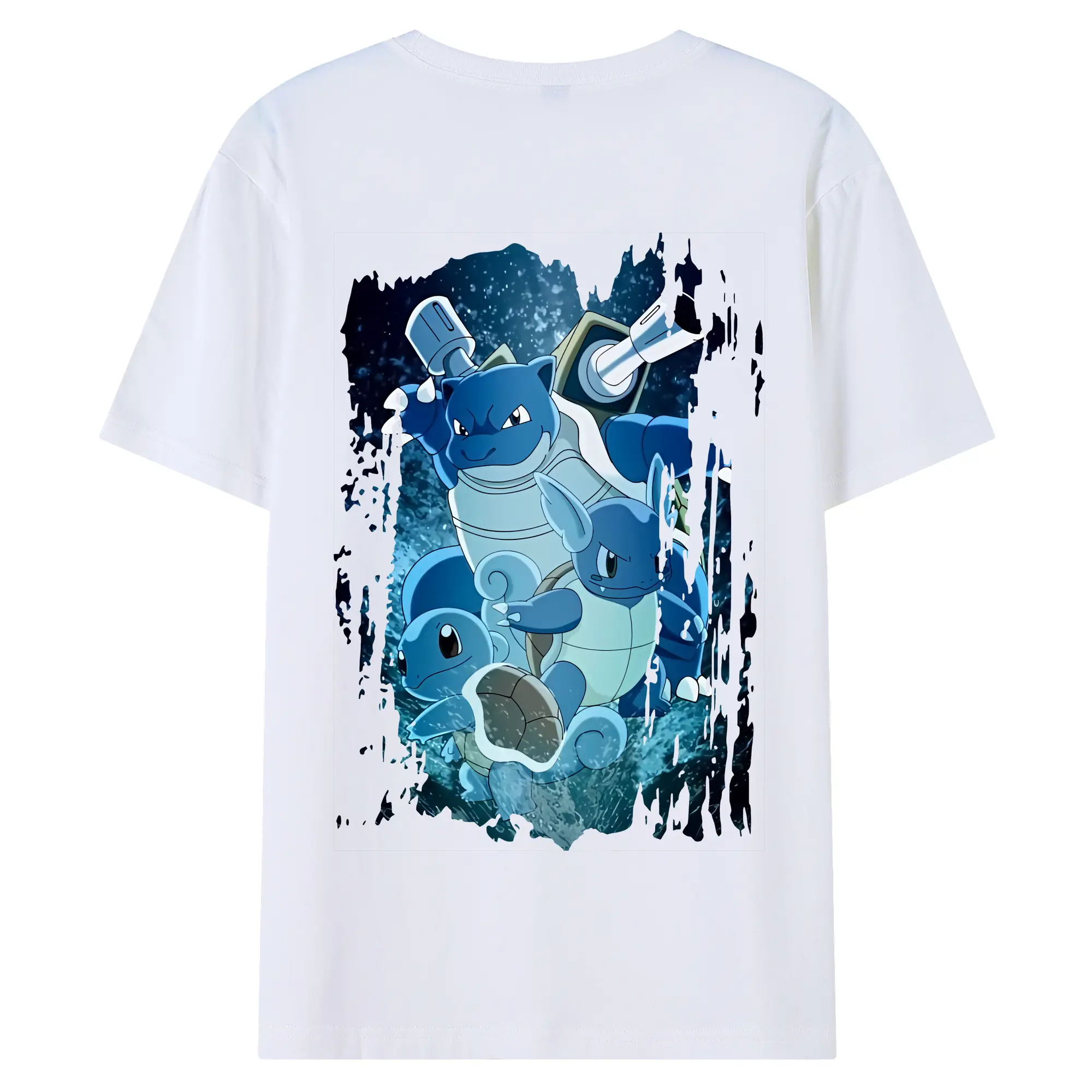 ポケモン グッズ,ゼニガメ - 綿100％ 半袖Tシャツ ・ バックプリント ・ 快適 通気性 ・ 日常使い 散歩 スポーツ用
