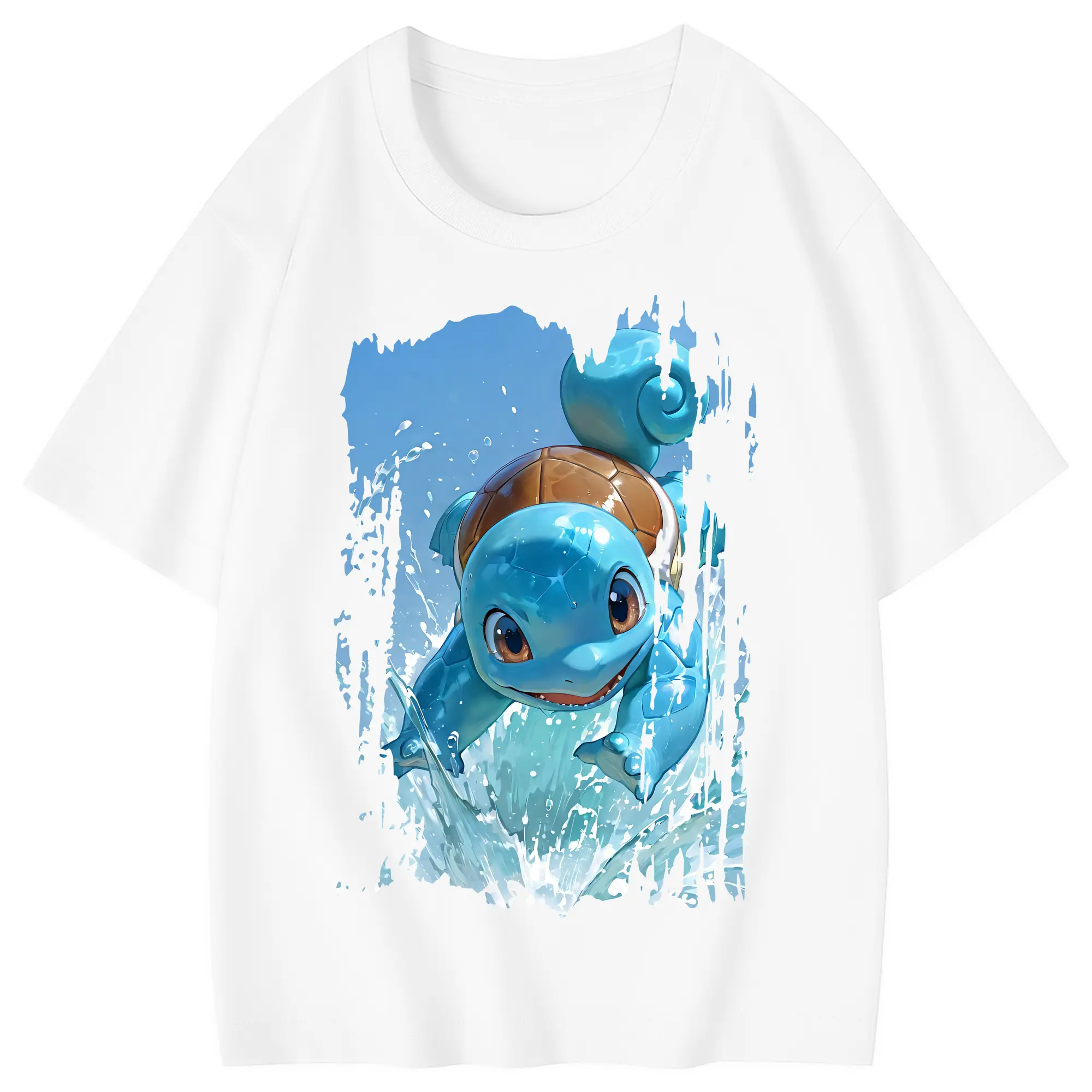 ポケモン グッズ,ゼニガメ - 綿100％ キッズTシャツ ・ フロントプリント ・ 快適 通気性 ・ スポーツ カジュアル 散歩用