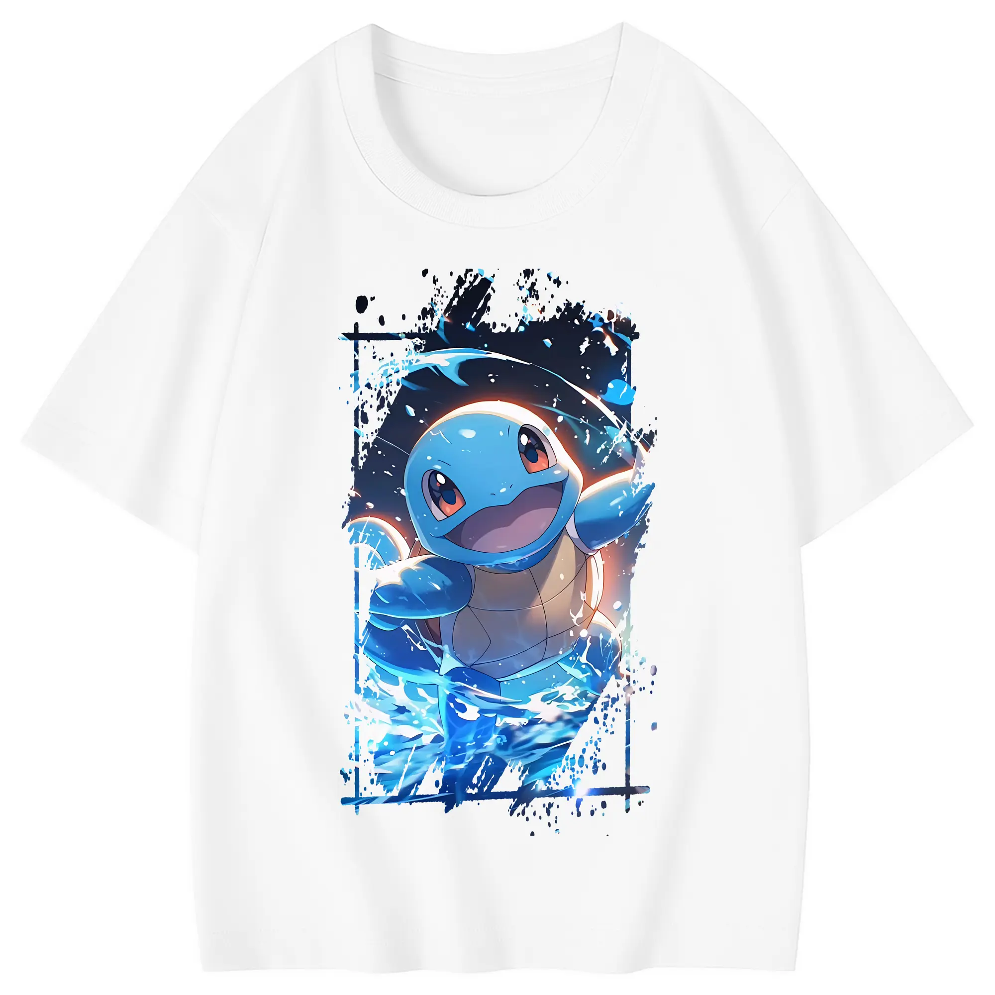 ポケモン グッズ,ゼニガメ - 綿100％ キッズTシャツ ・ フロントプリント ・ 快適 通気性 ・ スポーツ カジュアル 散歩用