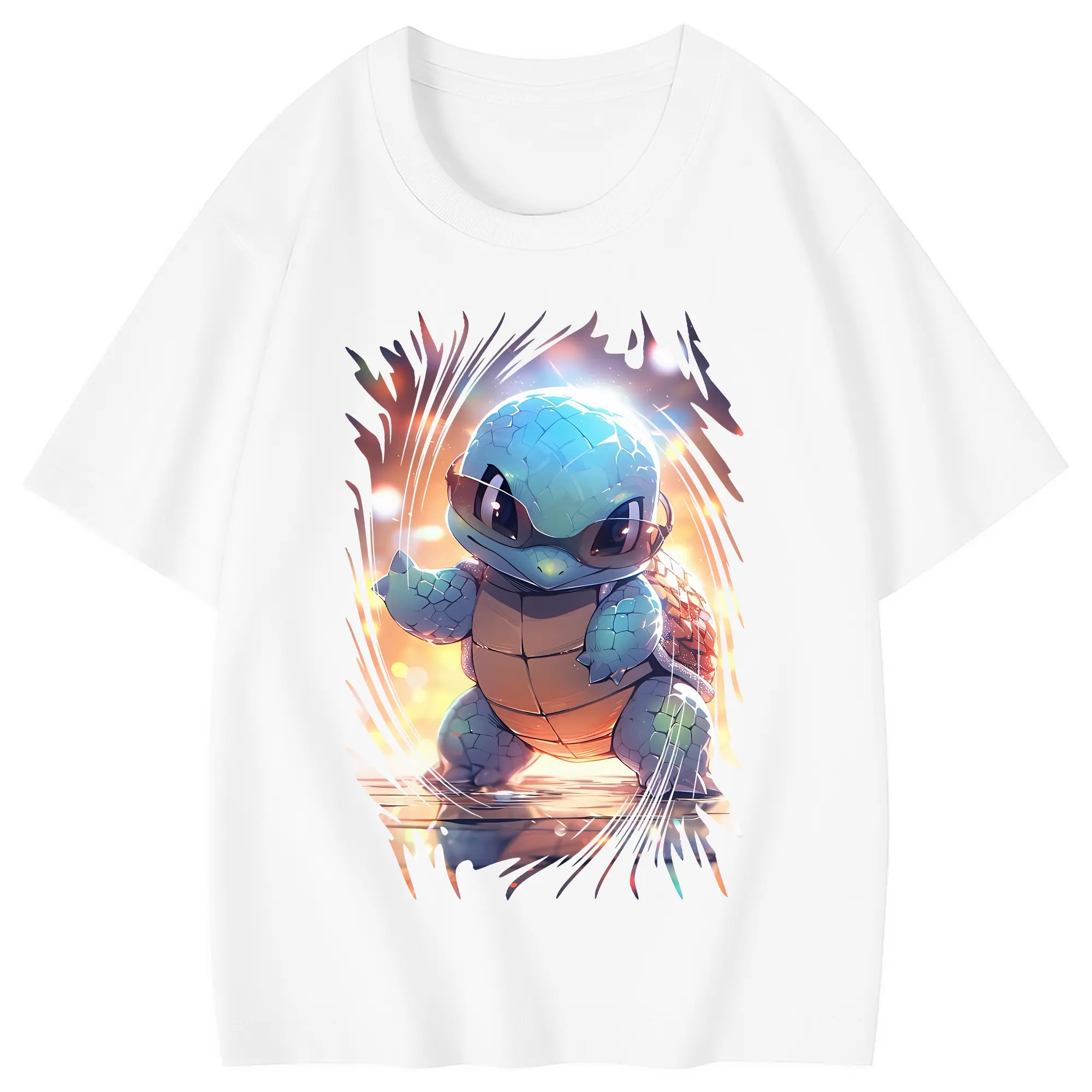 ポケモン グッズ,ゼニガメ - 綿100％ キッズTシャツ ・ フロントプリント ・ 快適 通気性 ・ スポーツ カジュアル 散歩用