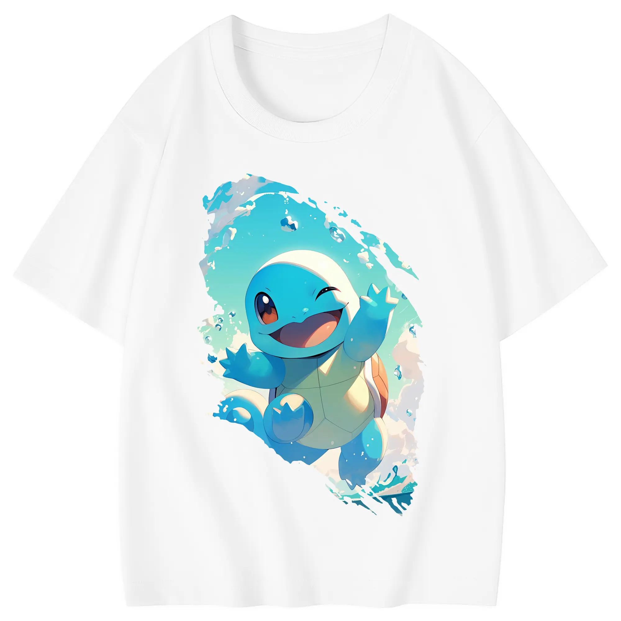 ポケモン グッズ,ゼニガメ - 綿100％ キッズTシャツ ・ フロントプリント ・ 快適 通気性 ・ スポーツ カジュアル 散歩用