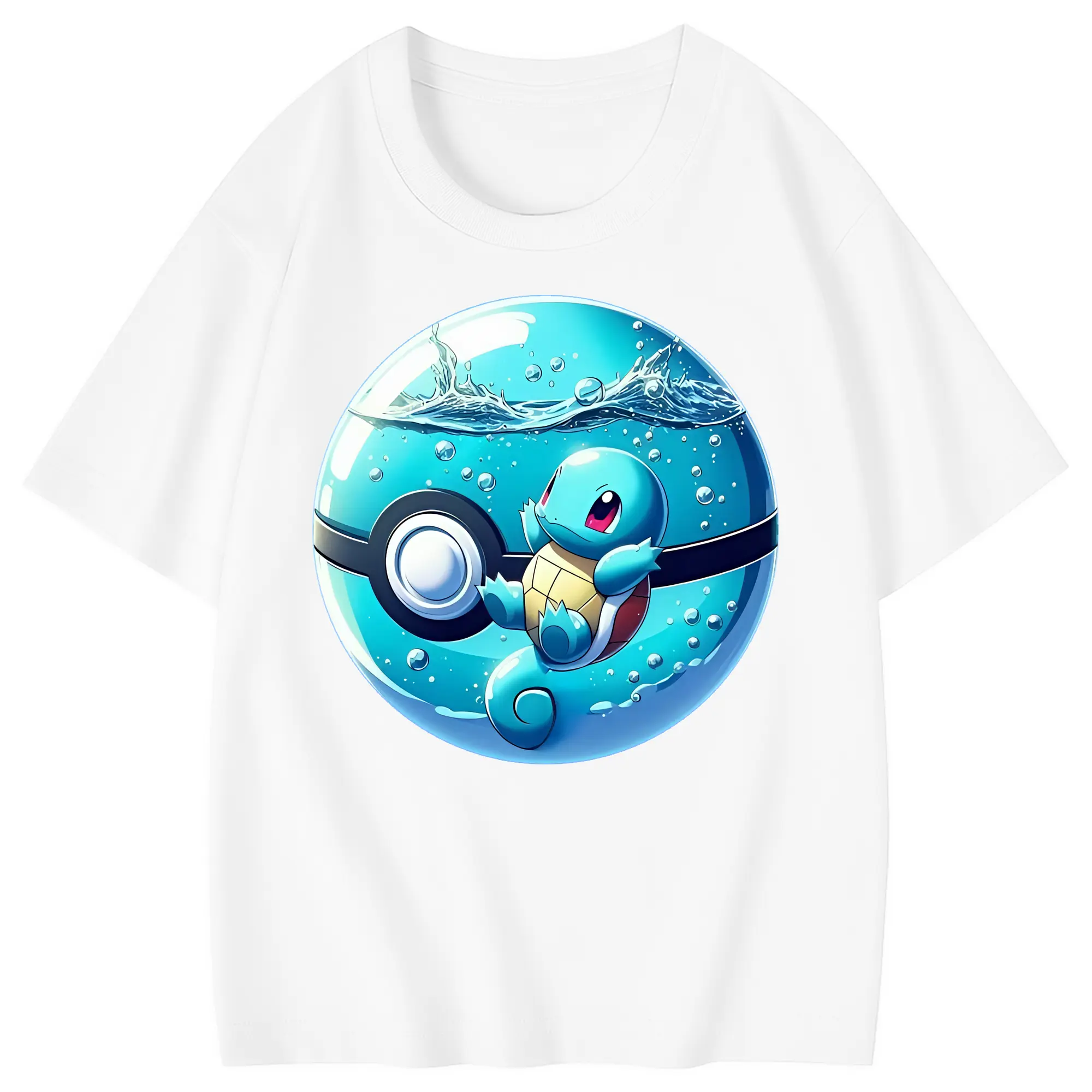 ポケモン グッズ,ゼニガメ - 綿100％ キッズTシャツ ・ フロントプリント ・ 快適 通気性 ・ スポーツ カジュアル 散歩用