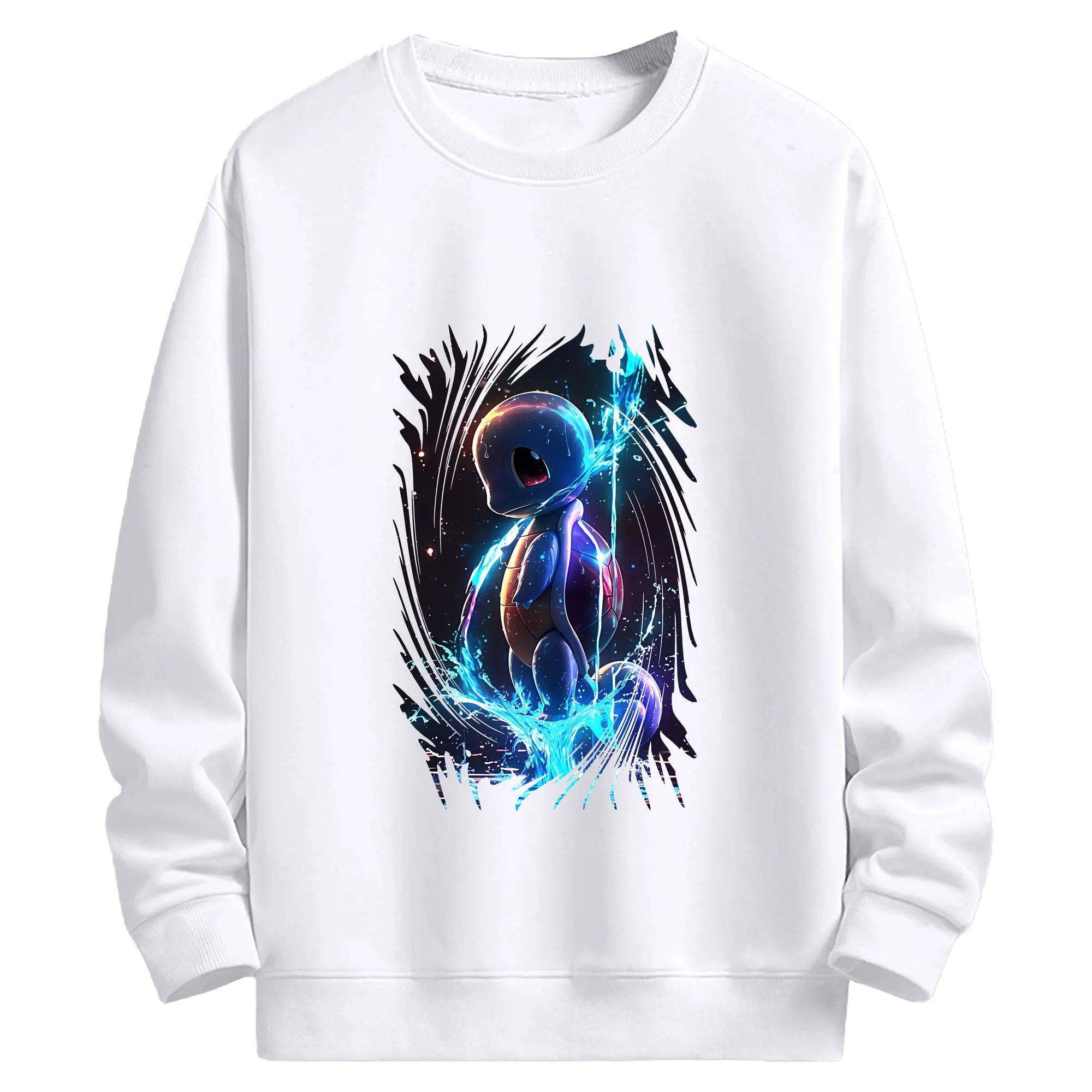 ポケモン グッズ,ゼニガメ - 高品質 クルーネック スウェット ・ コットン59％ ポリエステル41％ ・ ユニセックス 長袖 トレーナー ・ カジュアル デイリー スポーツ 散歩用