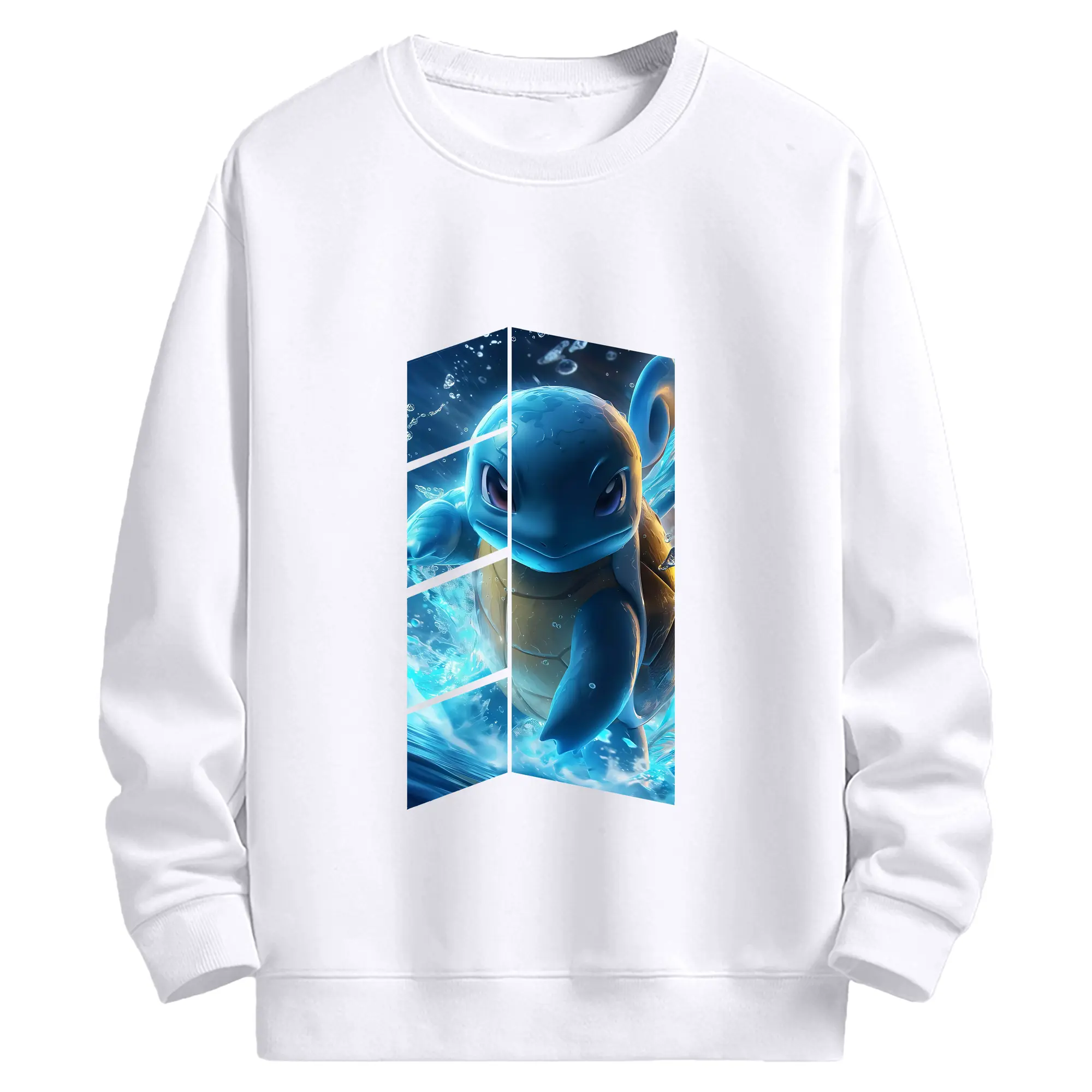 ポケモン グッズ,ゼニガメ - 高品質 クルーネック スウェット ・ コットン59％ ポリエステル41％ ・ ユニセックス 長袖 トレーナー ・ カジュアル デイリー スポーツ 散歩用