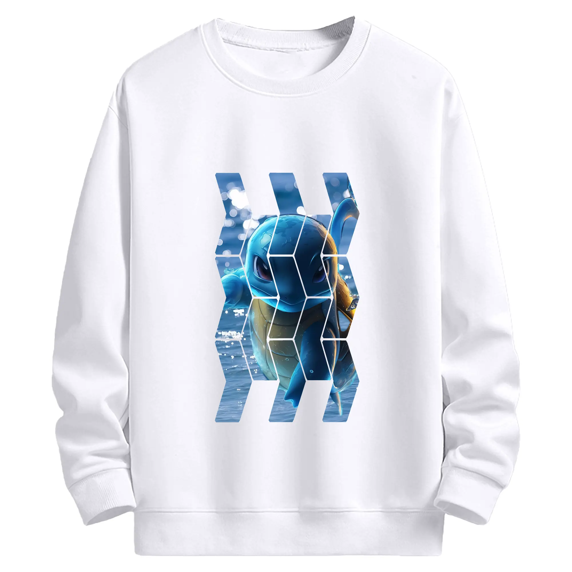 ポケモン グッズ,ゼニガメ - 高品質 クルーネック スウェット ・ コットン59％ ポリエステル41％ ・ ユニセックス 長袖 トレーナー ・ カジュアル デイリー スポーツ 散歩用