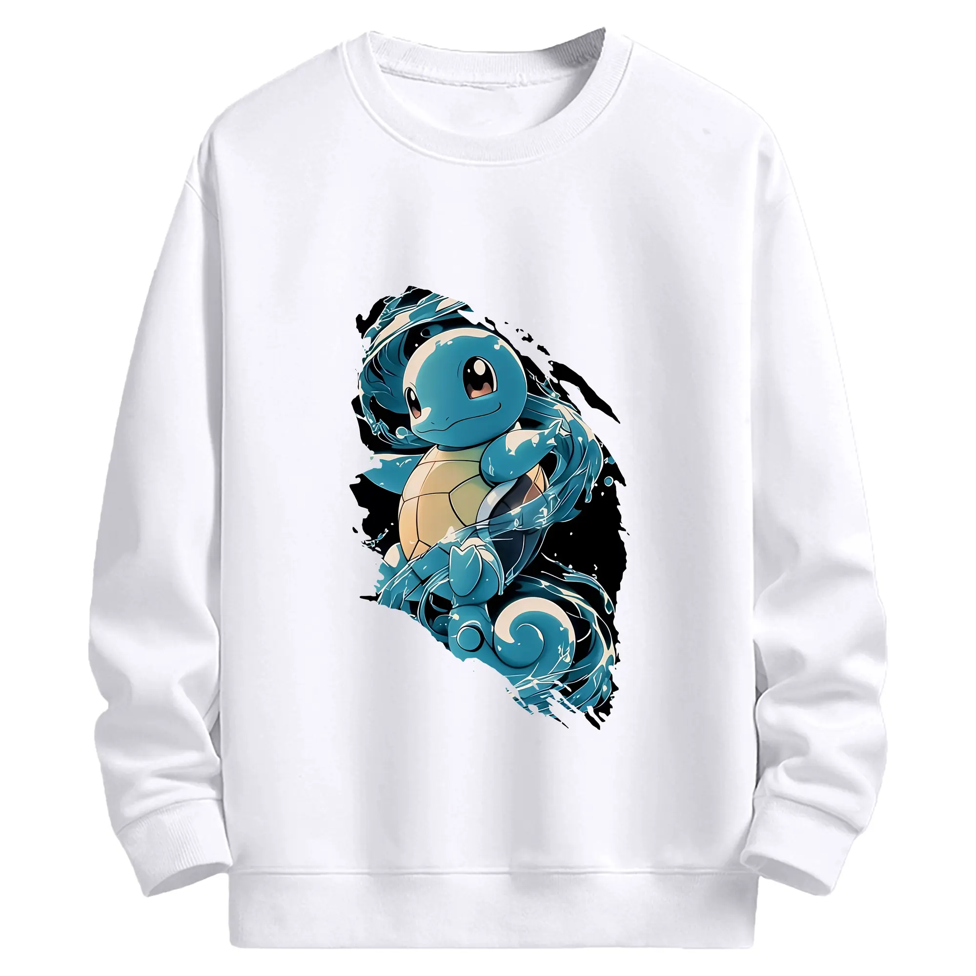 ポケモン グッズ,ゼニガメ - 高品質 クルーネック スウェット ・ コットン59％ ポリエステル41％ ・ ユニセックス 長袖 トレーナー ・ カジュアル デイリー スポーツ 散歩用