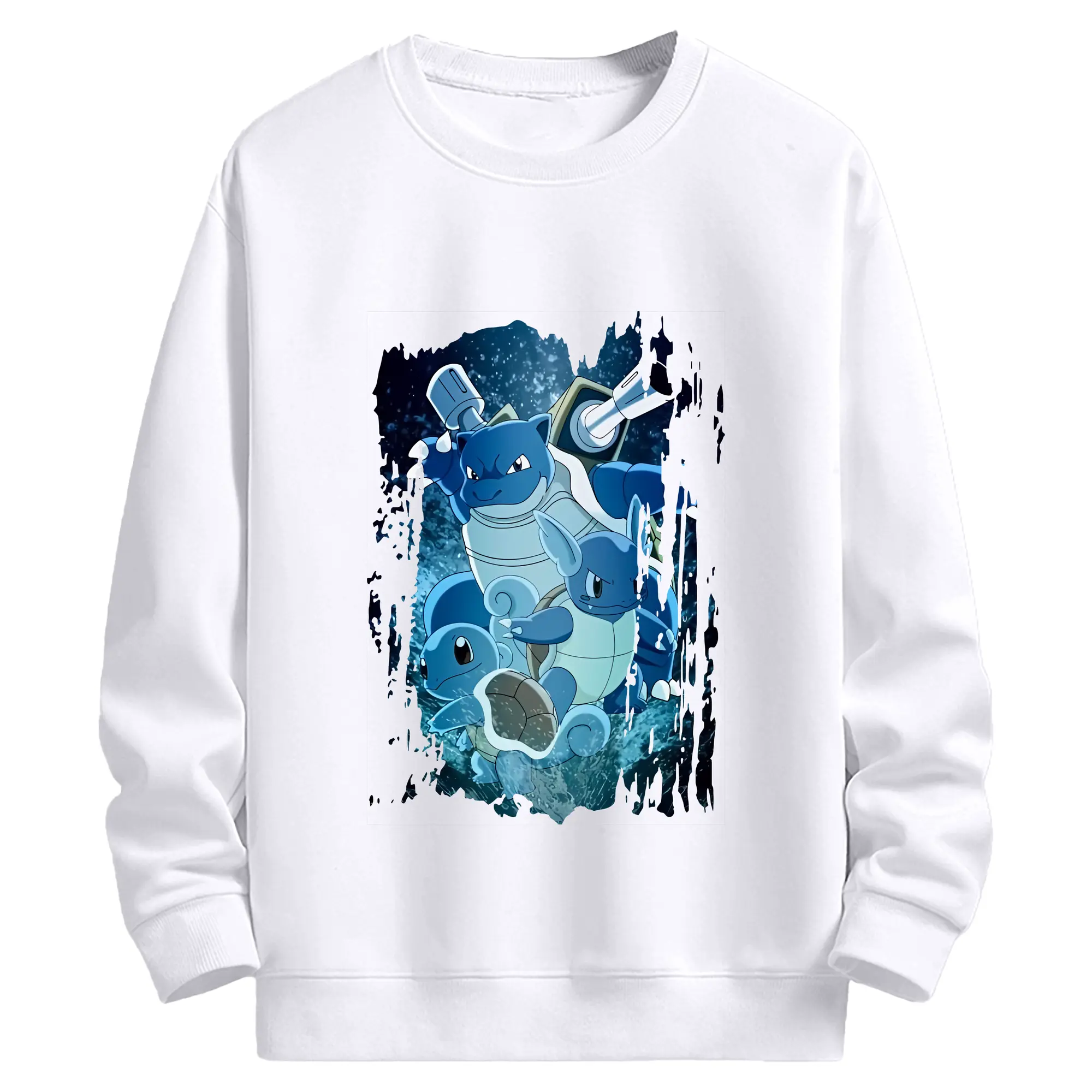 ポケモン グッズ,ゼニガメ - 高品質 クルーネック スウェット ・ コットン59％ ポリエステル41％ ・ ユニセックス 長袖 トレーナー ・ カジュアル デイリー スポーツ 散歩用