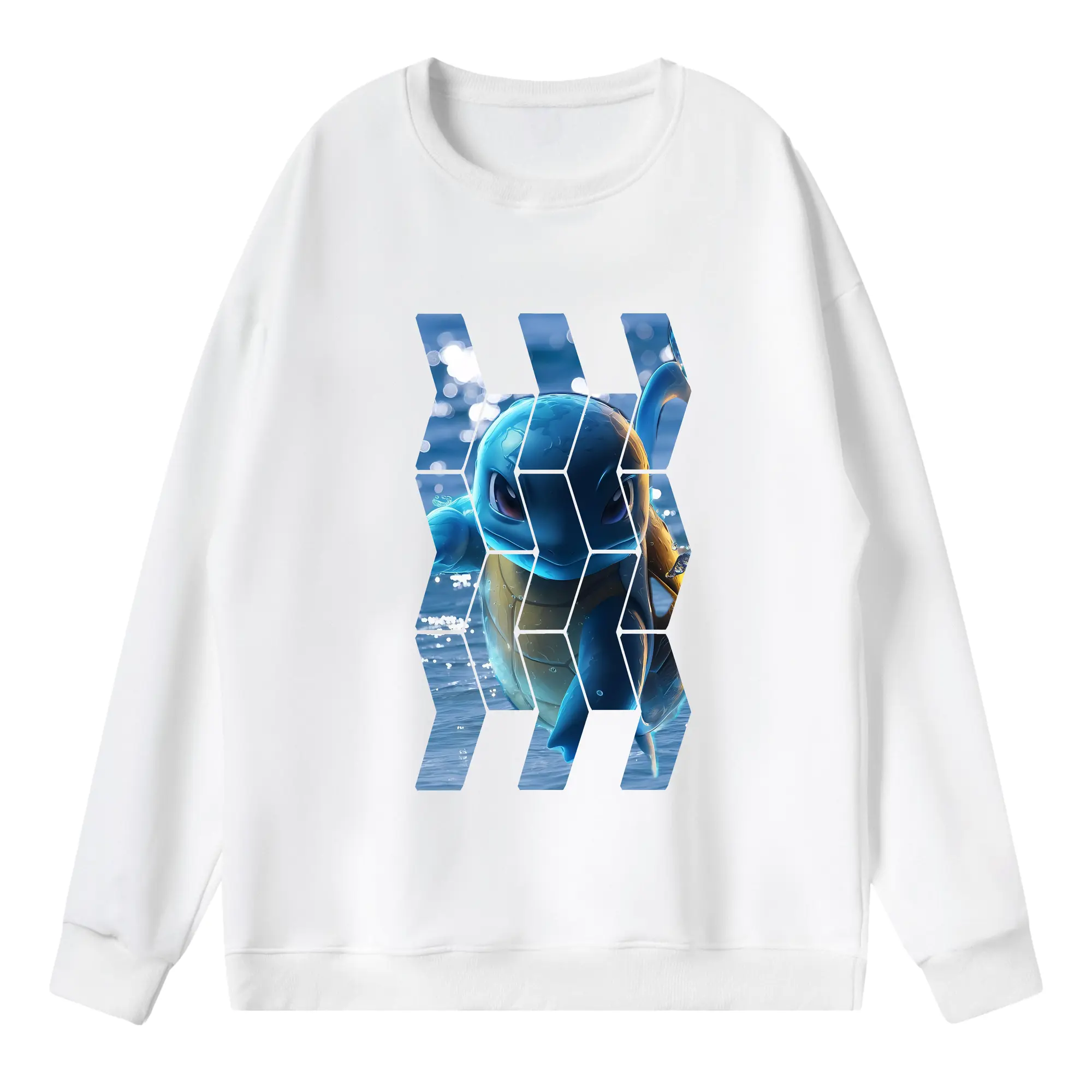 ポケモン グッズ,ゼニガメ - 薄手 クルーネック スウェット 裏毛260g · ポリエステル 春秋向け カジュアル 男女兼用 · トレーナー デイリー スポーツ 散歩に最適