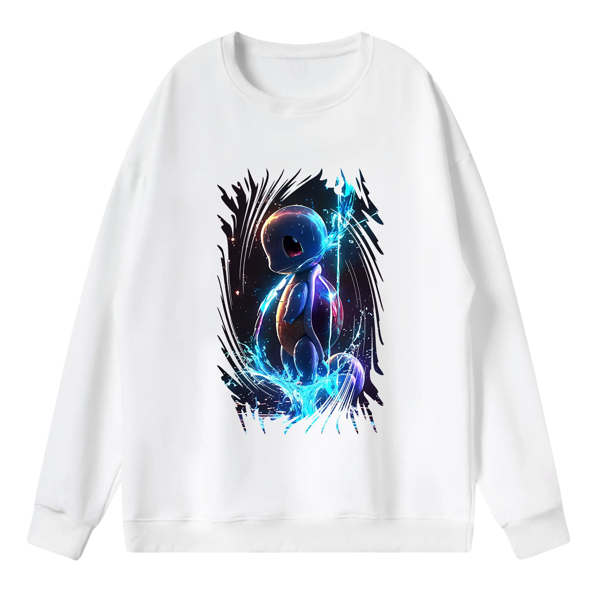 ポケモン グッズ,ゼニガメ - 薄手 クルーネック スウェット 裏毛260g · ポリエステル 春秋向け カジュアル 男女兼用 · トレーナー デイリー スポーツ 散歩に最適