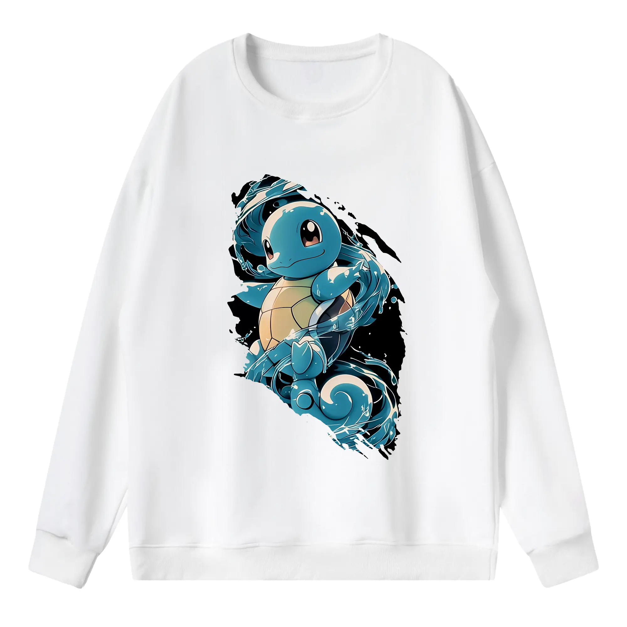 ポケモン グッズ,ゼニガメ - 薄手 クルーネック スウェット 裏毛260g · ポリエステル 春秋向け カジュアル 男女兼用 · トレーナー デイリー スポーツ 散歩に最適