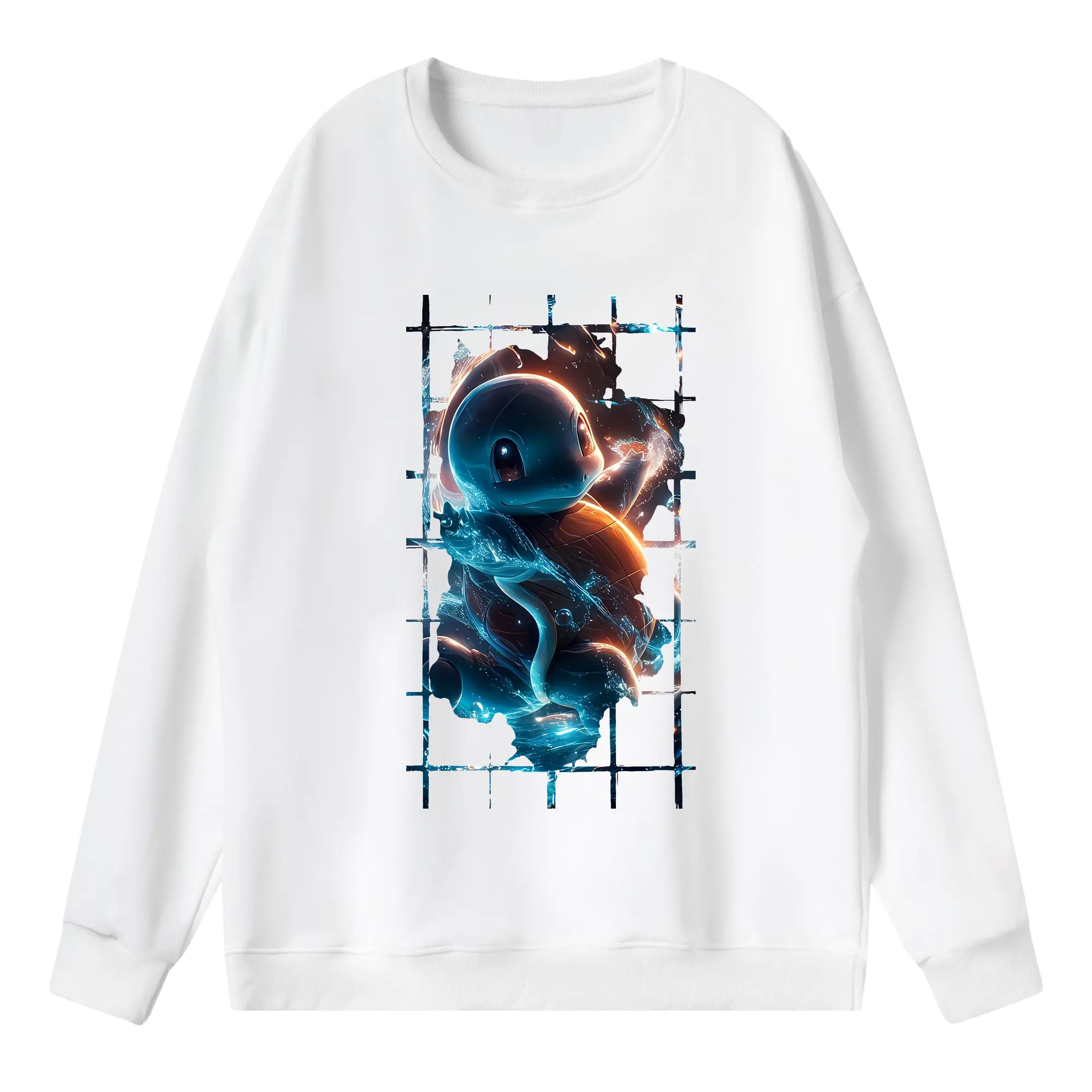 ポケモン グッズ,ゼニガメ - 薄手 クルーネック スウェット 裏毛260g · ポリエステル 春秋向け カジュアル 男女兼用 · トレーナー デイリー スポーツ 散歩に最適