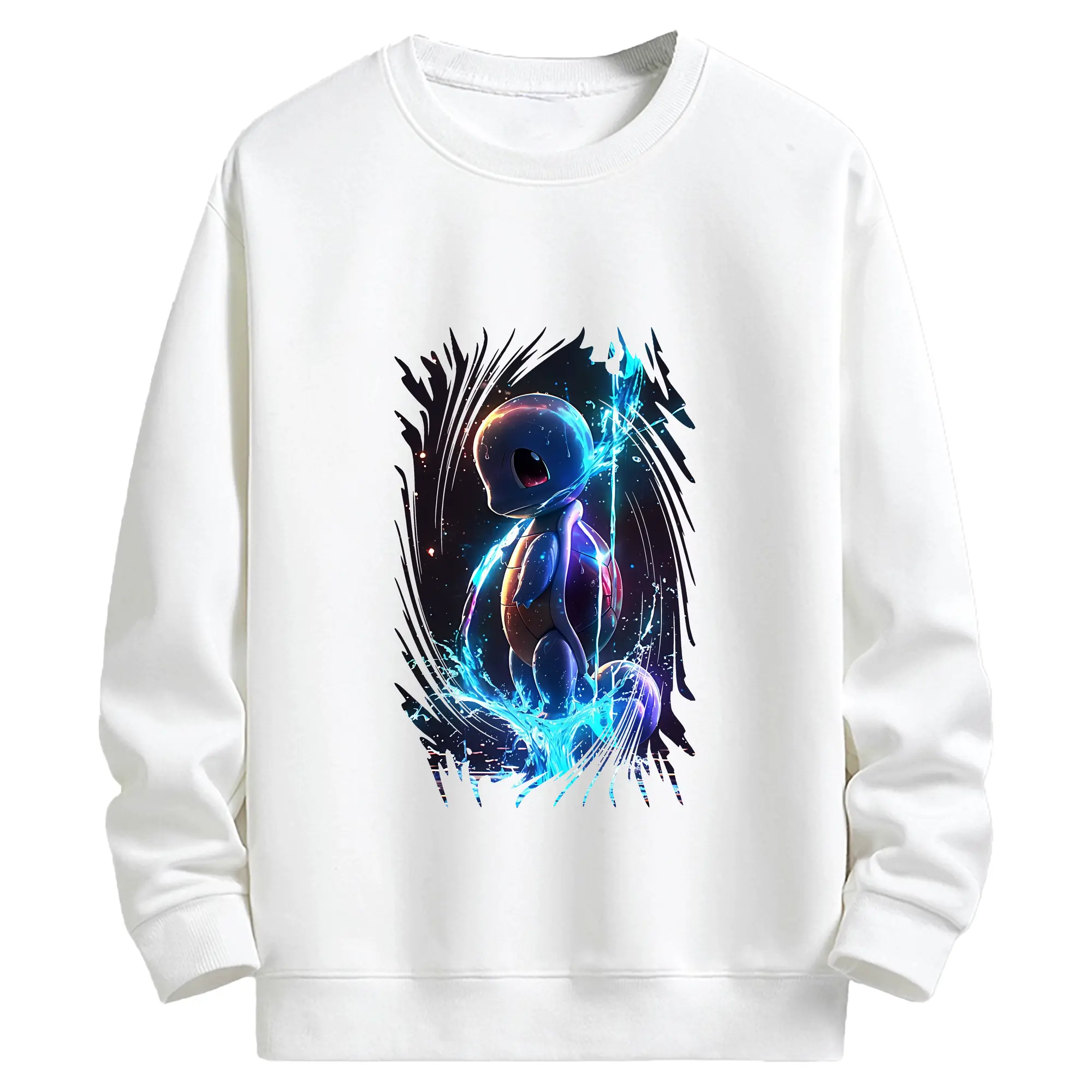 ポケモン グッズ,ゼニガメ - キッズ クルーネックスウェットシャツ ・ フロントプリント ・ 綿80％ ポリエステル20％ ・ 快適 通学 スポーツ 日常使い お散歩用