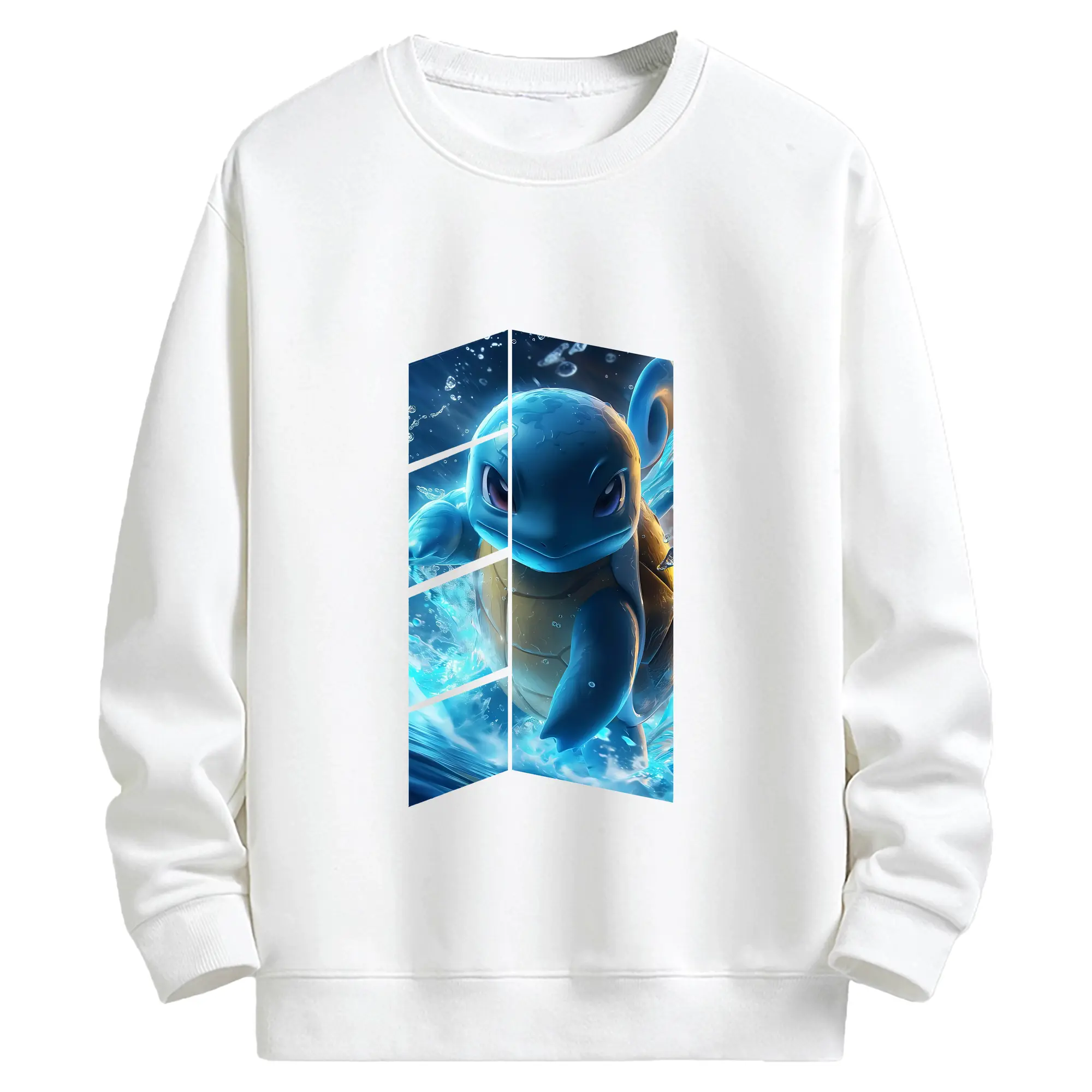 ポケモン グッズ,ゼニガメ - キッズ クルーネックスウェットシャツ ・ フロントプリント ・ 綿80％ ポリエステル20％ ・ 快適 通学 スポーツ 日常使い お散歩用