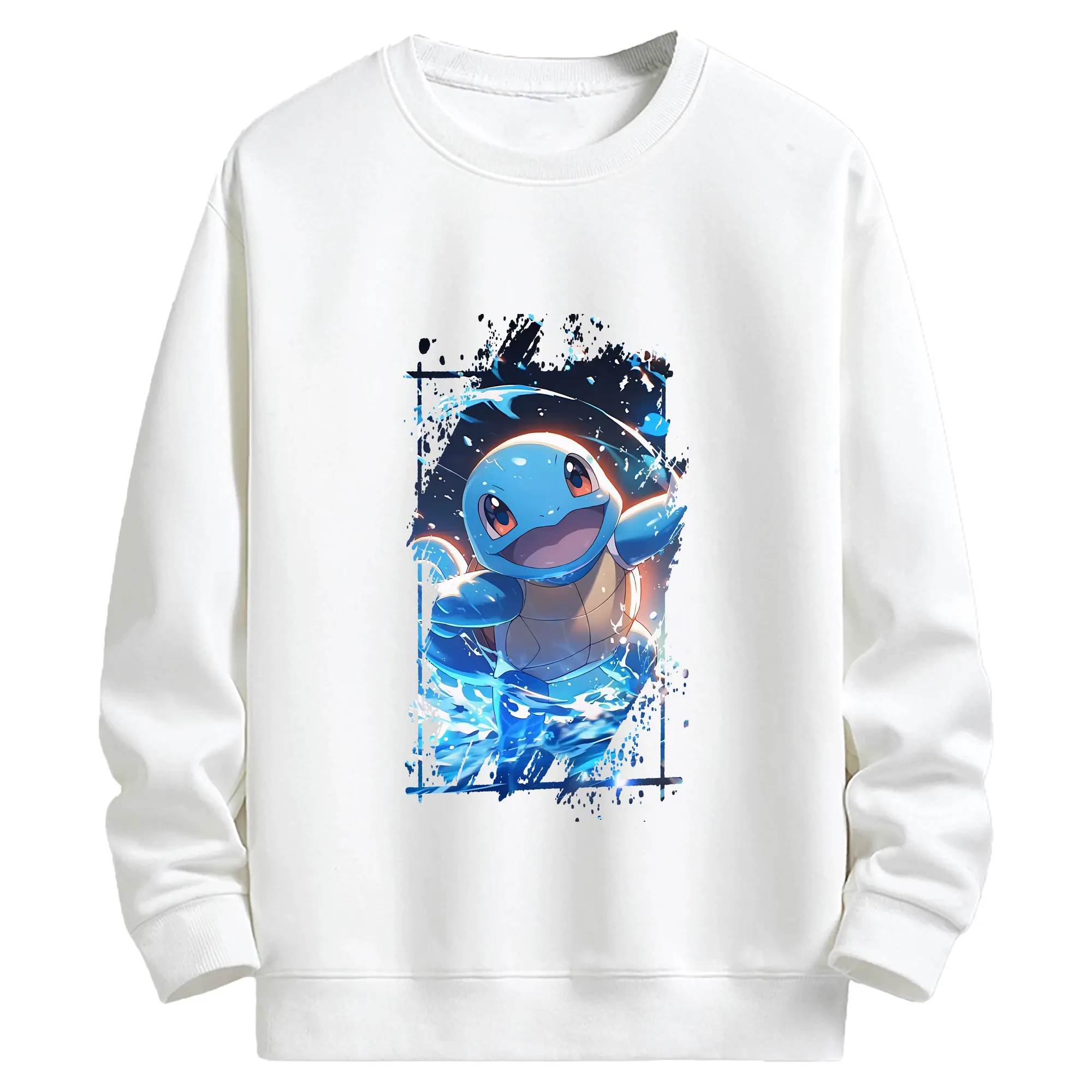 ポケモン グッズ,ゼニガメ - キッズ クルーネックスウェットシャツ ・ フロントプリント ・ 綿80％ ポリエステル20％ ・ 快適 通学 スポーツ 日常使い お散歩用