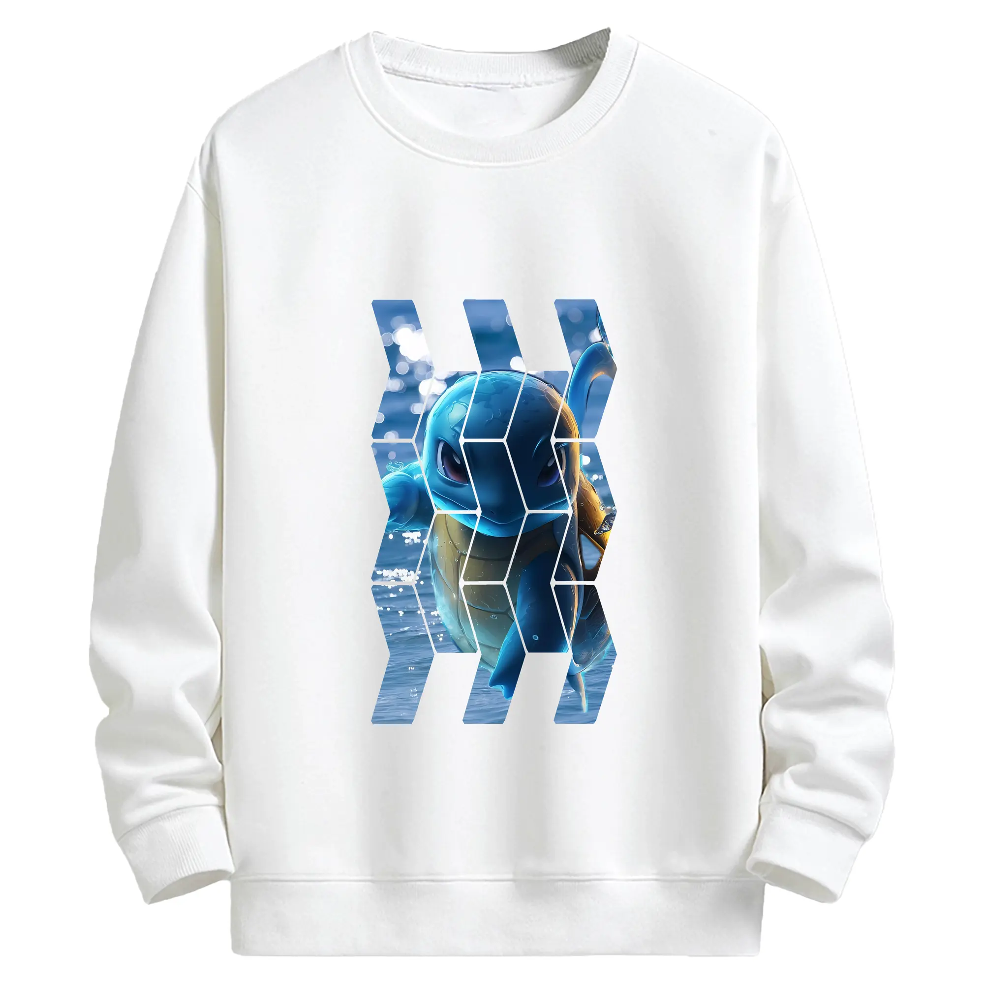 ポケモン グッズ,ゼニガメ - キッズ クルーネックスウェットシャツ ・ フロントプリント ・ 綿80％ ポリエステル20％ ・ 快適 通学 スポーツ 日常使い お散歩用