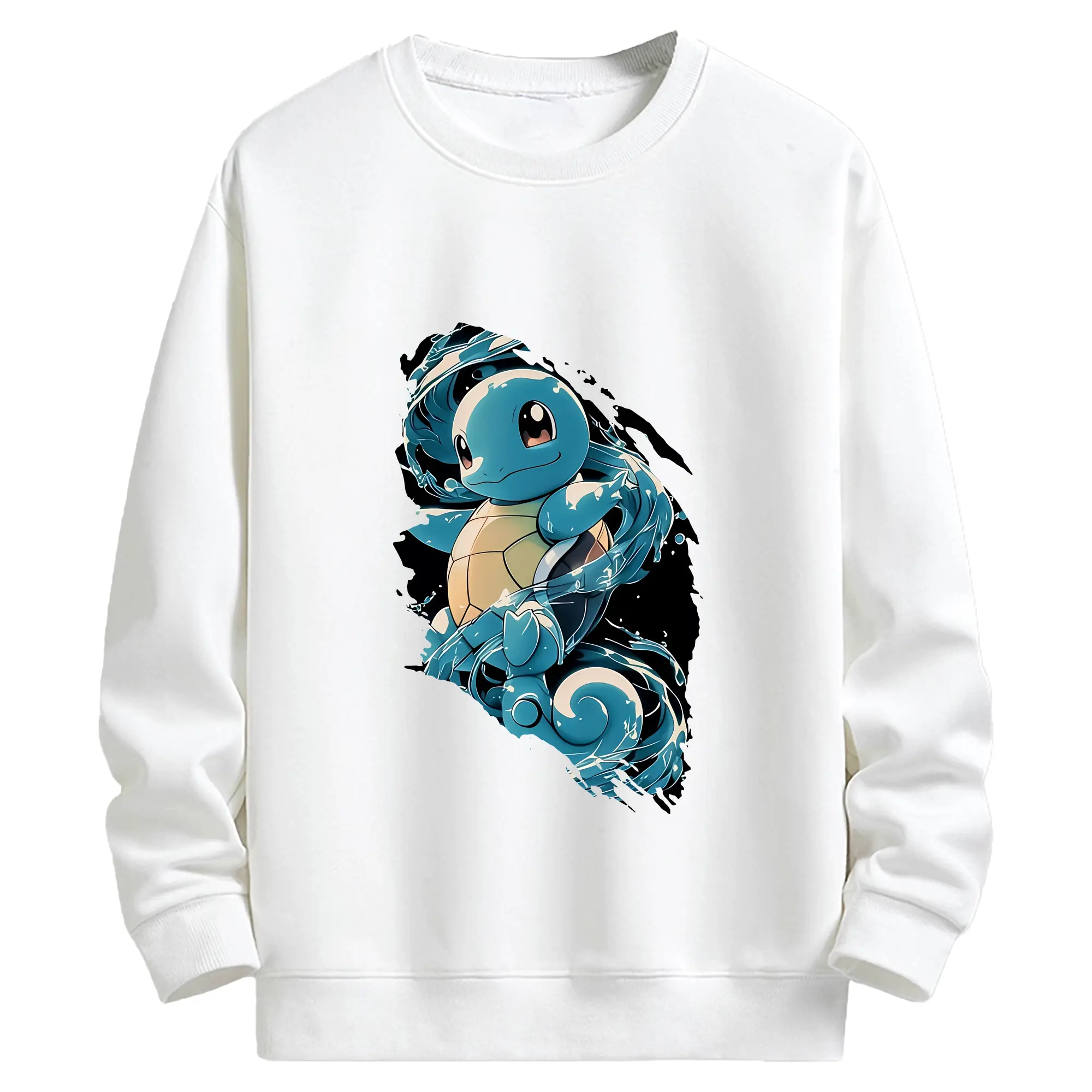 ポケモン グッズ,ゼニガメ - キッズ クルーネックスウェットシャツ ・ フロントプリント ・ 綿80％ ポリエステル20％ ・ 快適 通学 スポーツ 日常使い お散歩用