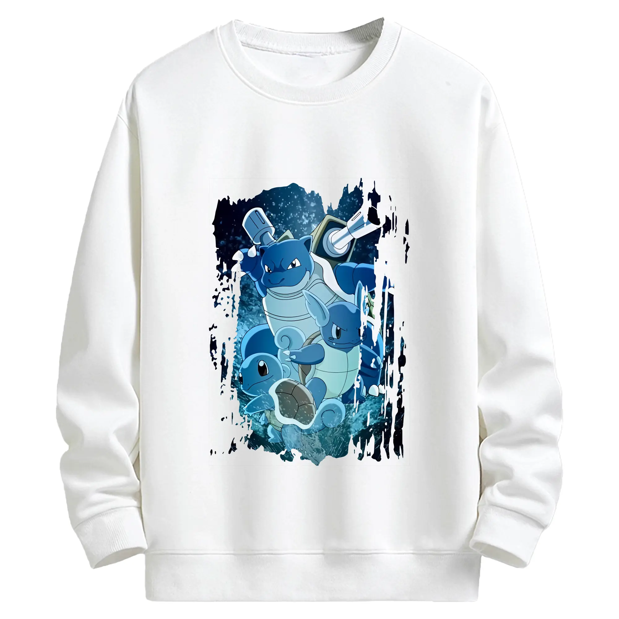 ポケモン グッズ,ゼニガメ - キッズ クルーネックスウェットシャツ ・ フロントプリント ・ 綿80％ ポリエステル20％ ・ 快適 通学 スポーツ 日常使い お散歩用