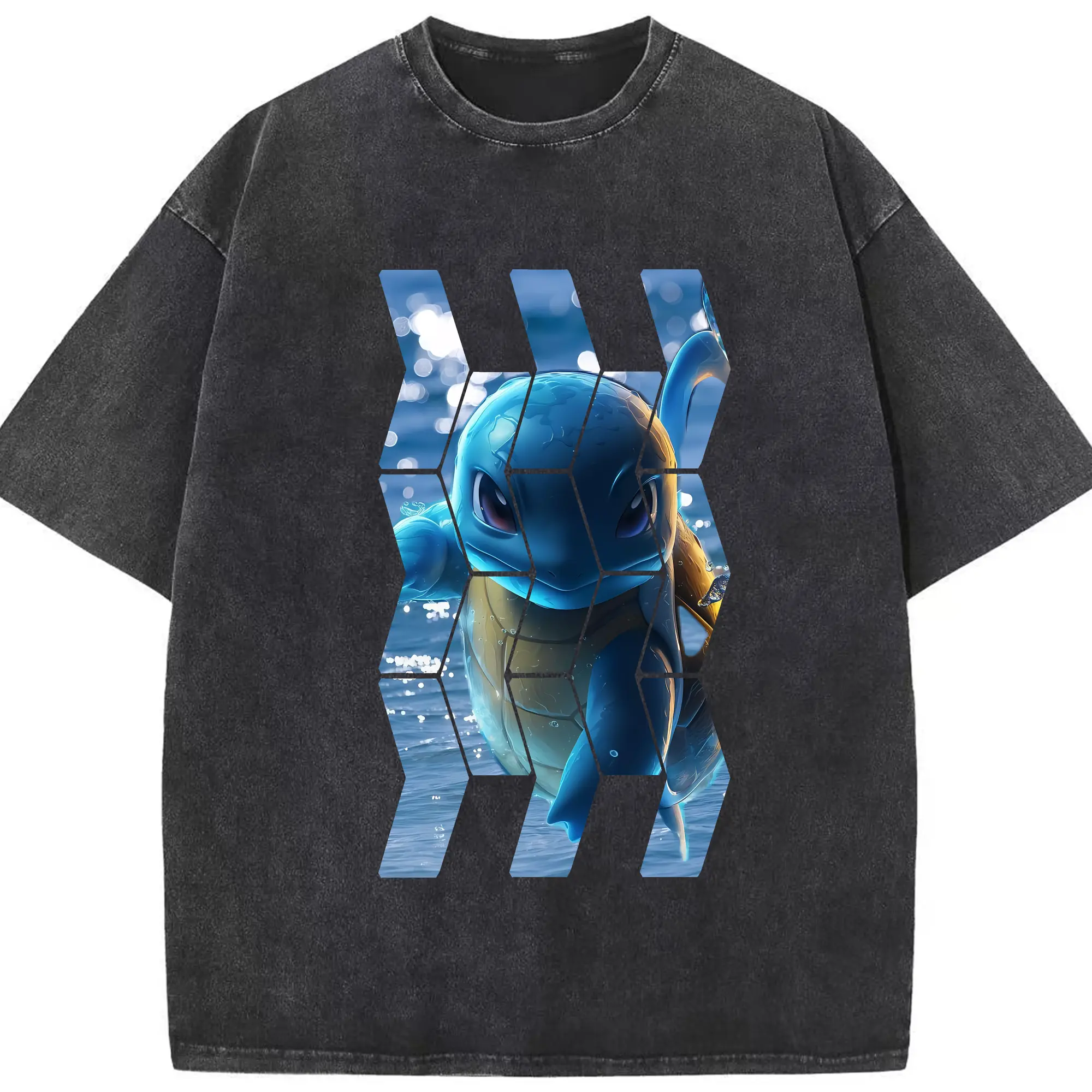ポケモン グッズ,ゼニガメ - 綿100％ ヴィンテージ風 半袖Tシャツ ・ フロントプリント ・ 柔らか肌触り ・ 通気性 快適 ・ スポーツ カジュアル 外出用