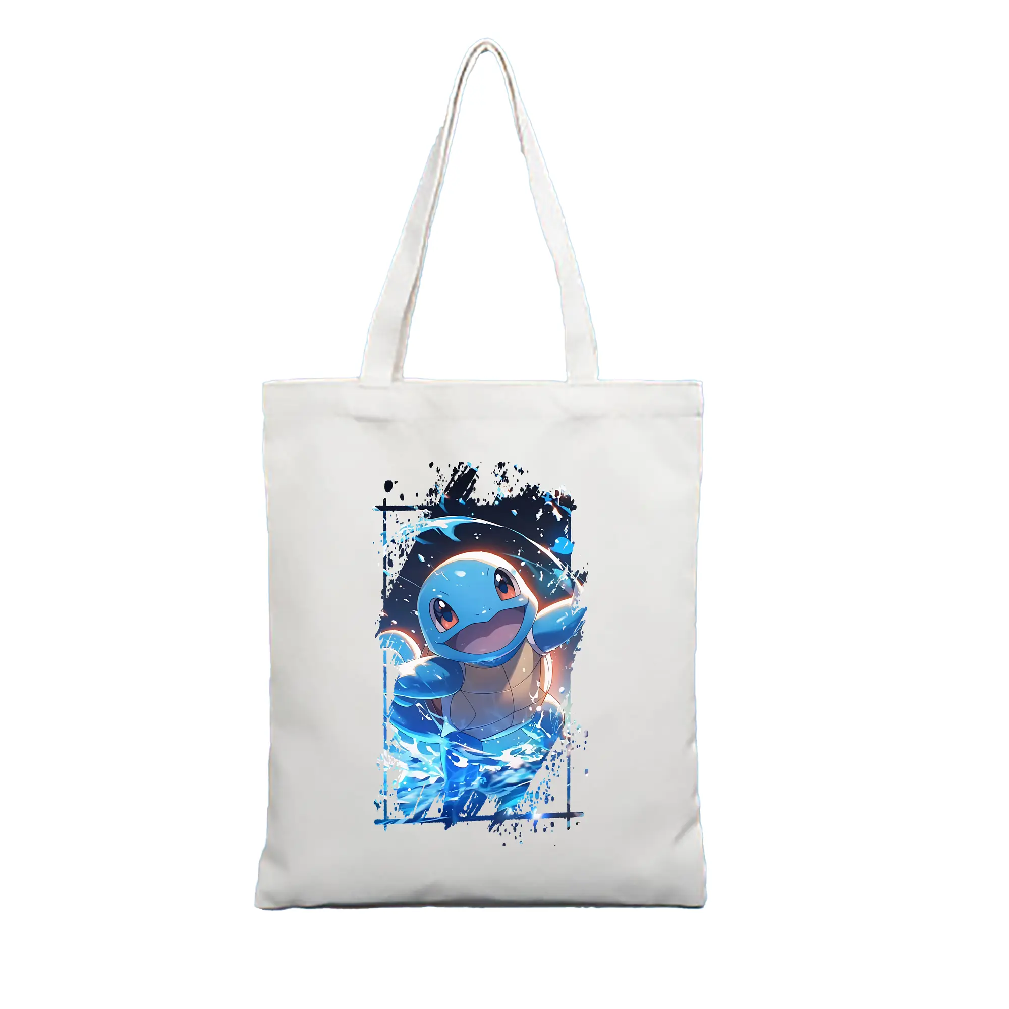 ポケモン グッズ,ゼニガメ - 縦型キャンバス手提げバッグ（トートバッグ） ・ キャンバス素材 ・ ショッピング用 ・ 軽量 丈夫 お手入れ簡単