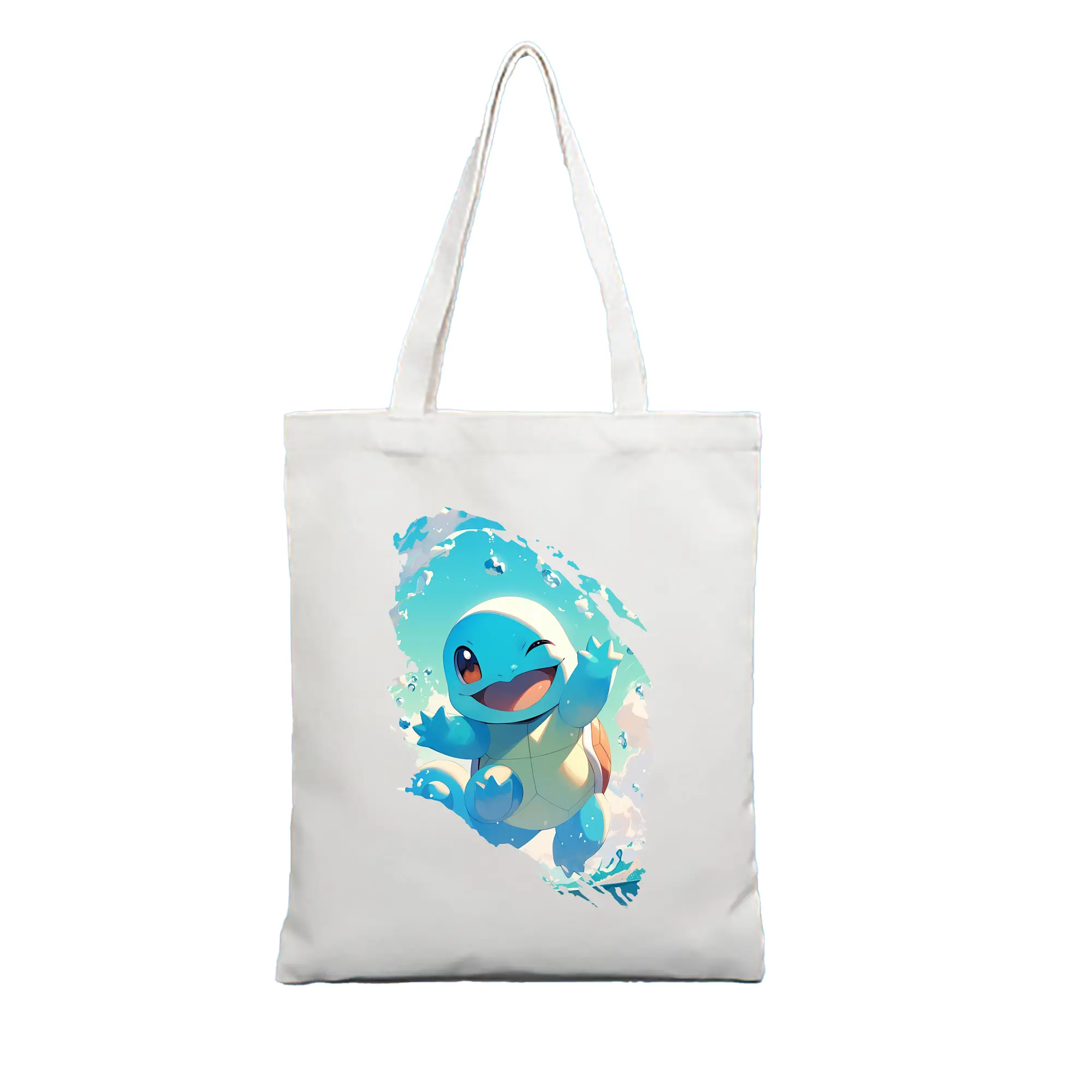 ポケモン グッズ,ゼニガメ - 縦型キャンバス手提げバッグ（トートバッグ） ・ キャンバス素材 ・ ショッピング用 ・ 軽量 丈夫 お手入れ簡単