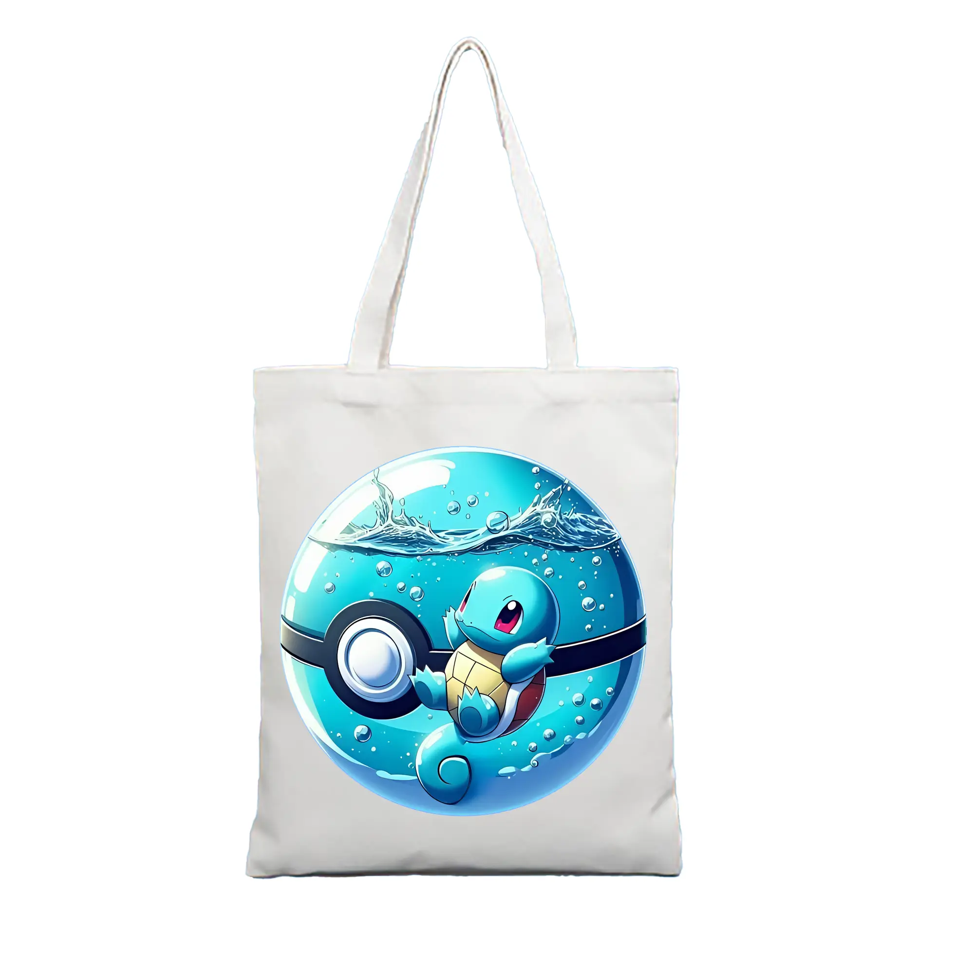 ポケモン グッズ,ゼニガメ - 縦型キャンバス手提げバッグ（トートバッグ） ・ キャンバス素材 ・ ショッピング用 ・ 軽量 丈夫 お手入れ簡単