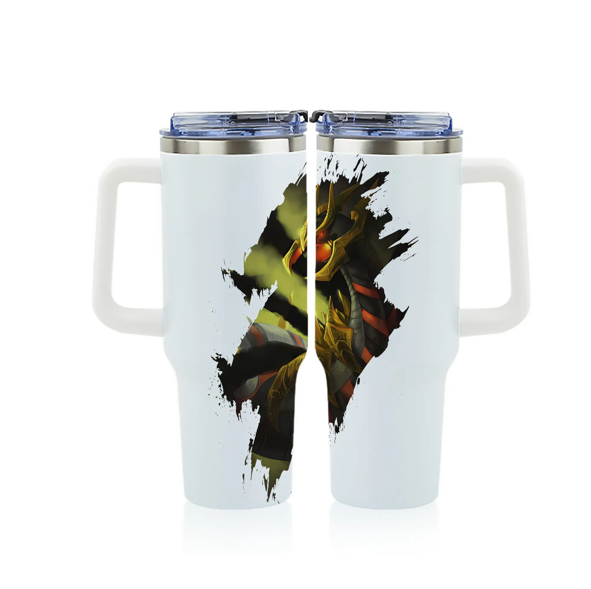 ポケモン グッズ,レックウザ - 1200mL フルプリント車用タンブラー ・ 304ステンレス 内側 ・ 201ステンレス 外側 ・ 保温 保冷 ・ 通勤 ドライブ アウトドア用