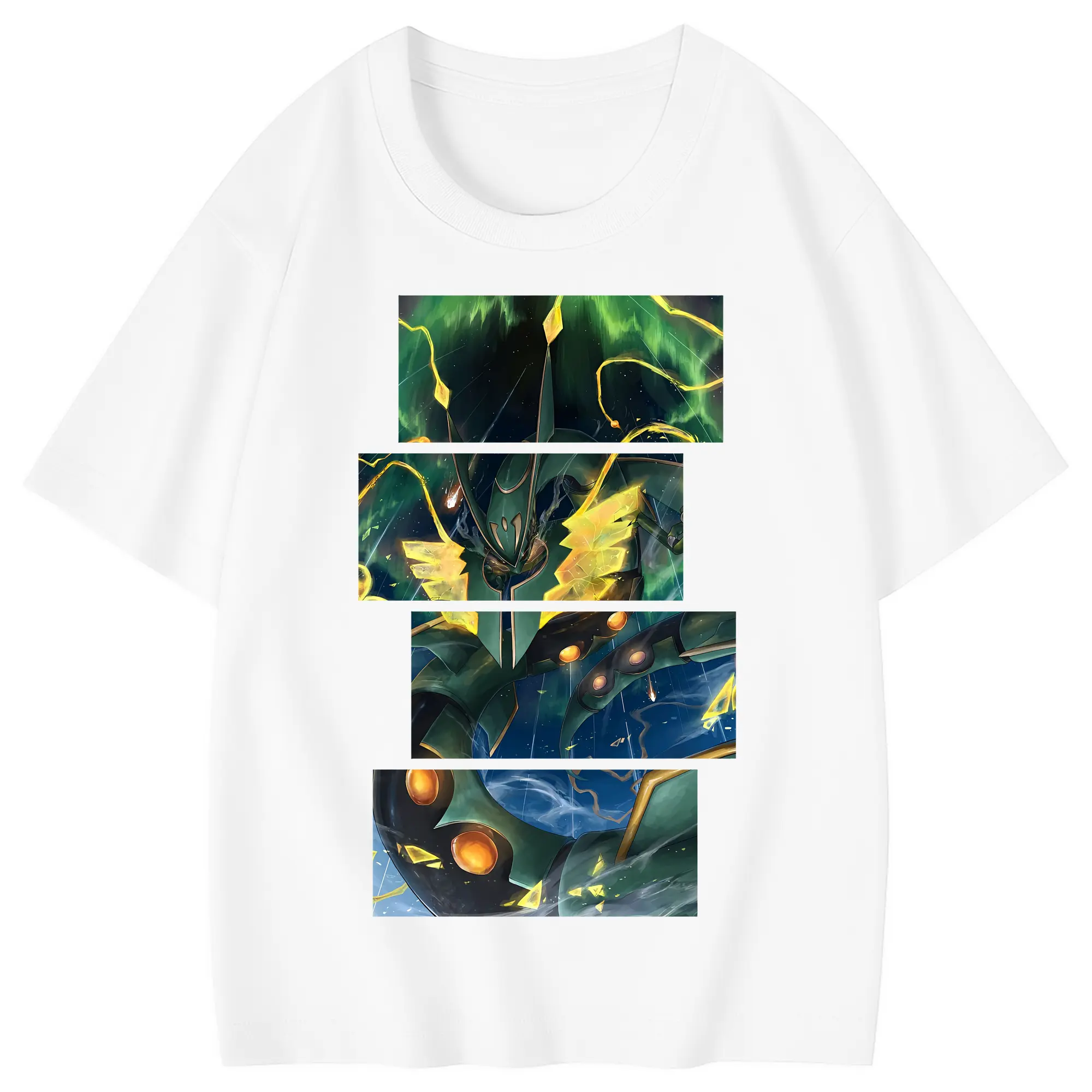 ポケモン グッズ,レックウザ - 綿100％ キッズTシャツ ・ フロントプリント ・ 快適 通気性 ・ スポーツ カジュアル 散歩用