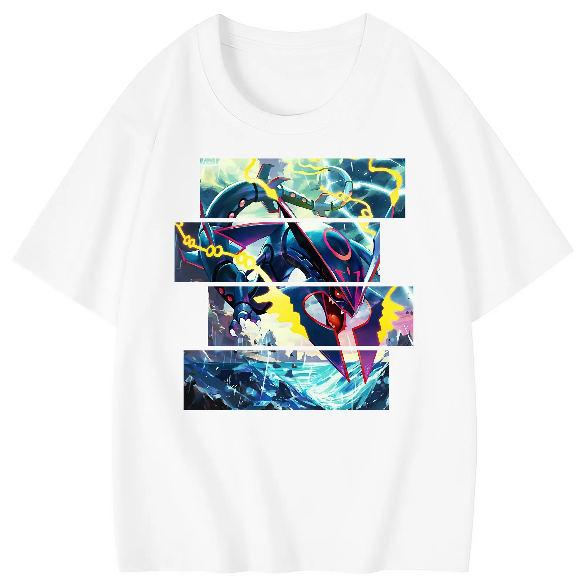 ポケモン グッズ,レックウザ - 綿100％ キッズTシャツ ・ フロントプリント ・ 快適 通気性 ・ スポーツ カジュアル 散歩用