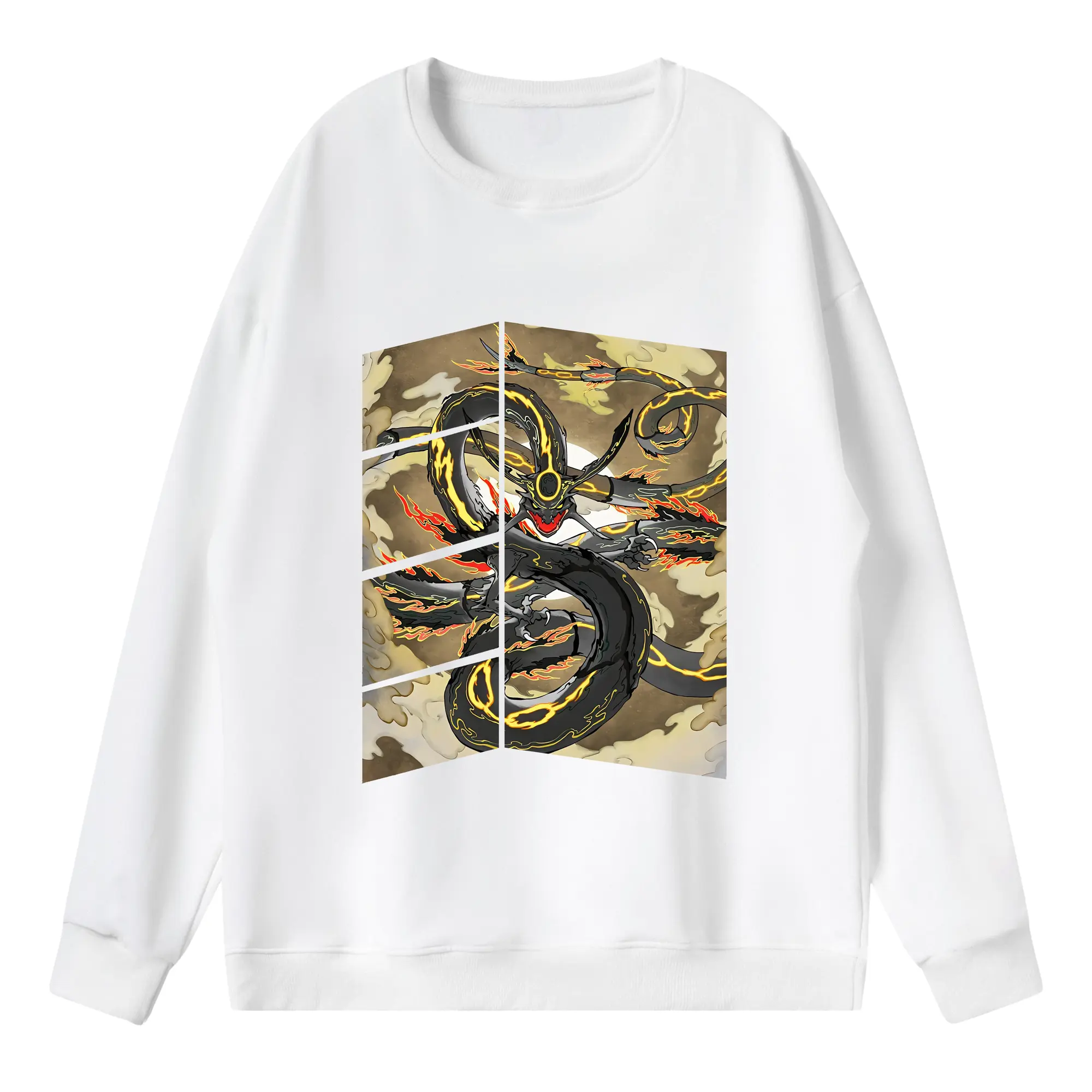 ポケモン グッズ,レックウザ - 薄手 クルーネック スウェット 裏毛260g · ポリエステル 春秋向け カジュアル 男女兼用 · トレーナー デイリー スポーツ 散歩に最適