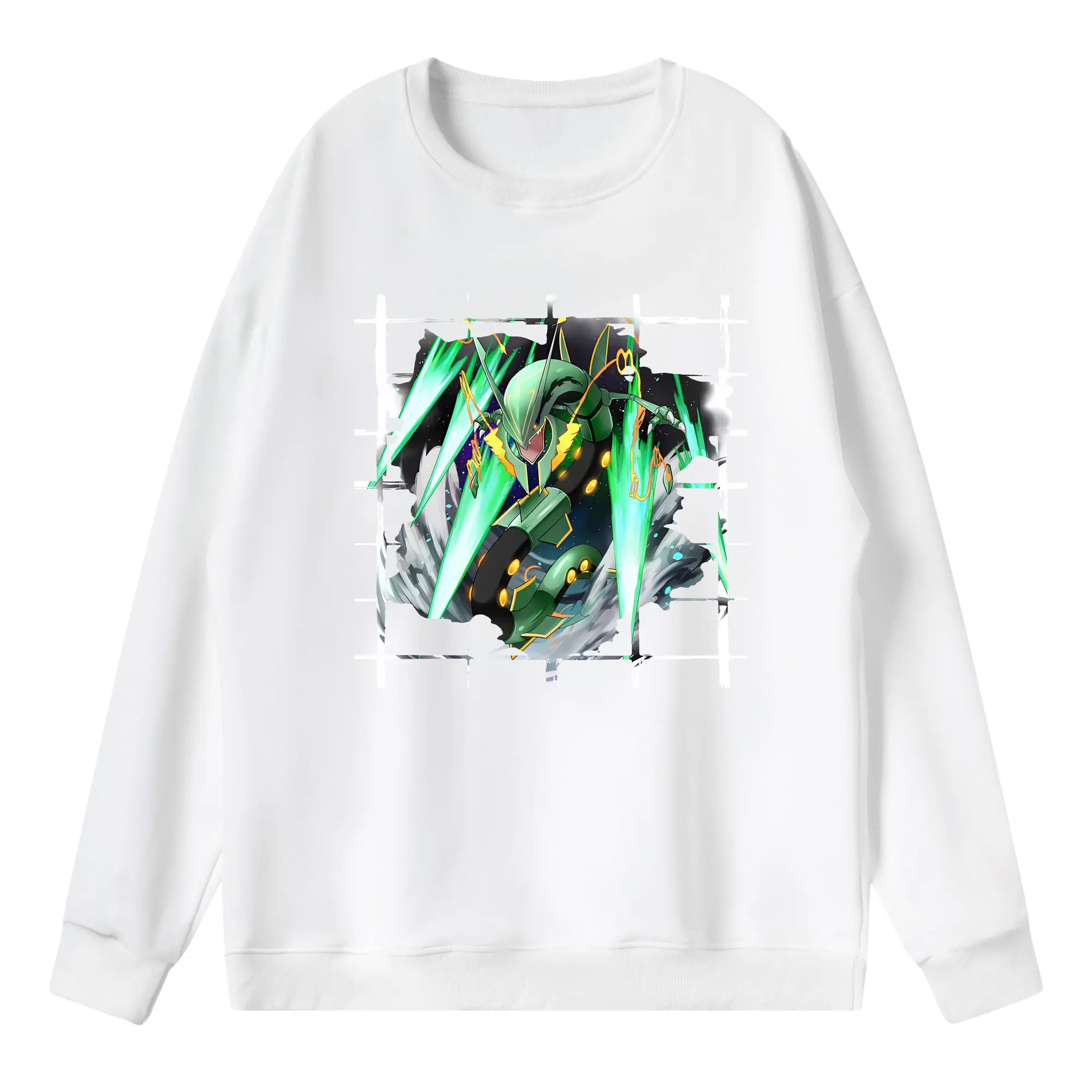 ポケモン グッズ,レックウザ - 薄手 クルーネック スウェット 裏毛260g · ポリエステル 春秋向け カジュアル 男女兼用 · トレーナー デイリー スポーツ 散歩に最適