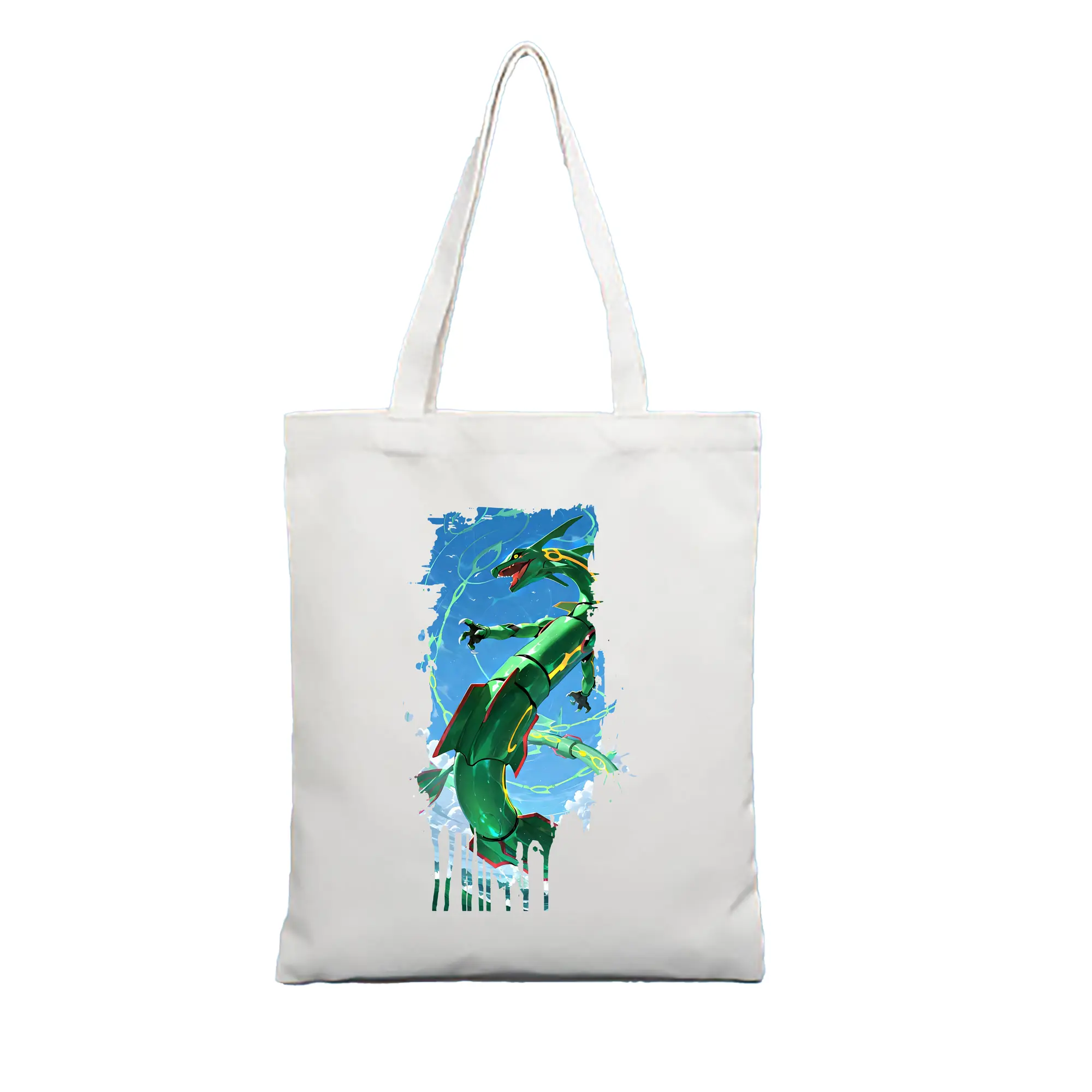 ポケモン グッズ,レックウザ - 縦型キャンバス手提げバッグ（トートバッグ） ・ キャンバス素材 ・ ショッピング用 ・ 軽量 丈夫 お手入れ簡単