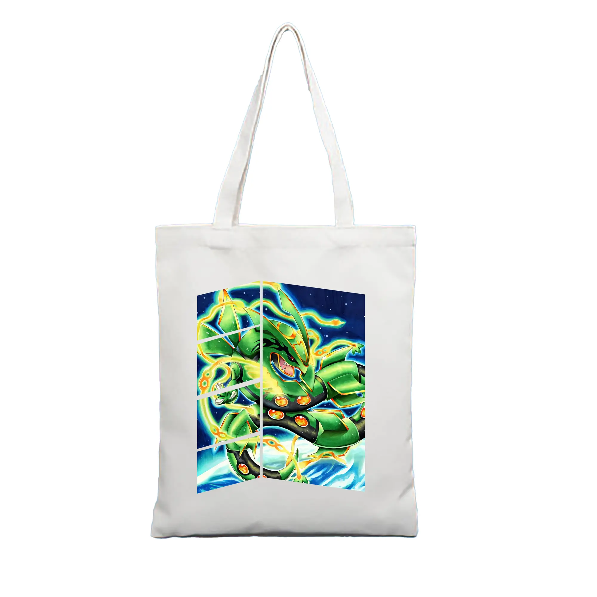 ポケモン グッズ,レックウザ - 縦型キャンバス手提げバッグ（トートバッグ） ・ キャンバス素材 ・ ショッピング用 ・ 軽量 丈夫 お手入れ簡単