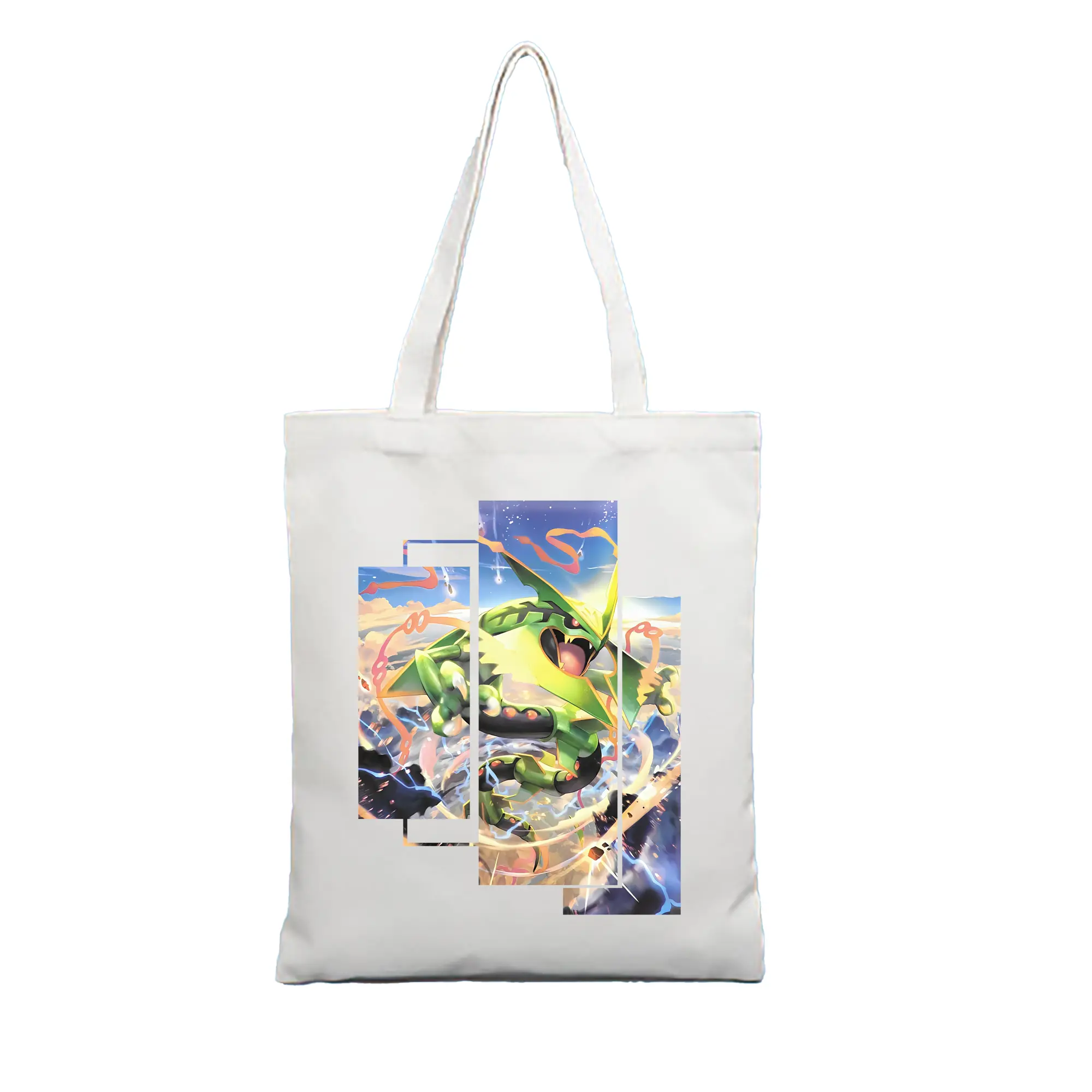 ポケモン グッズ,レックウザ - 縦型キャンバス手提げバッグ（トートバッグ） ・ キャンバス素材 ・ ショッピング用 ・ 軽量 丈夫 お手入れ簡単