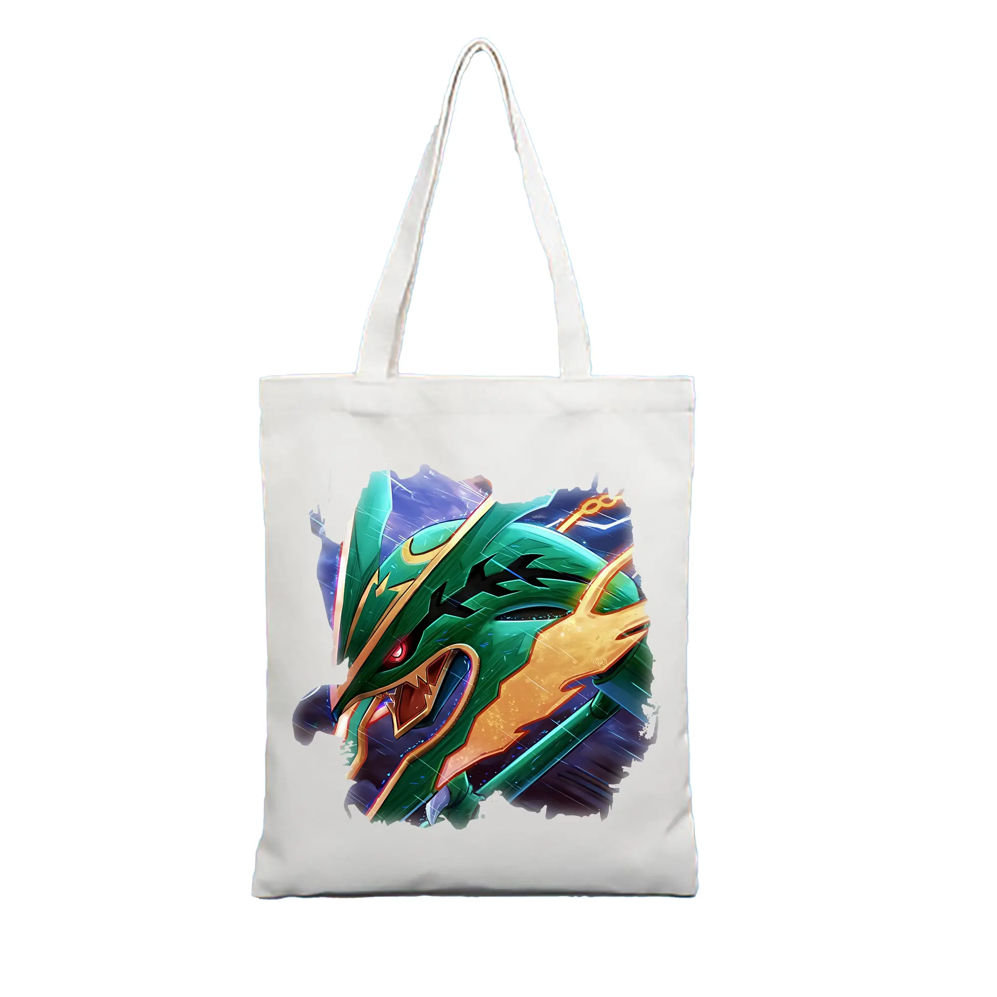 ポケモン グッズ,レックウザ - 縦型キャンバス手提げバッグ（トートバッグ） ・ キャンバス素材 ・ ショッピング用 ・ 軽量 丈夫 お手入れ簡単