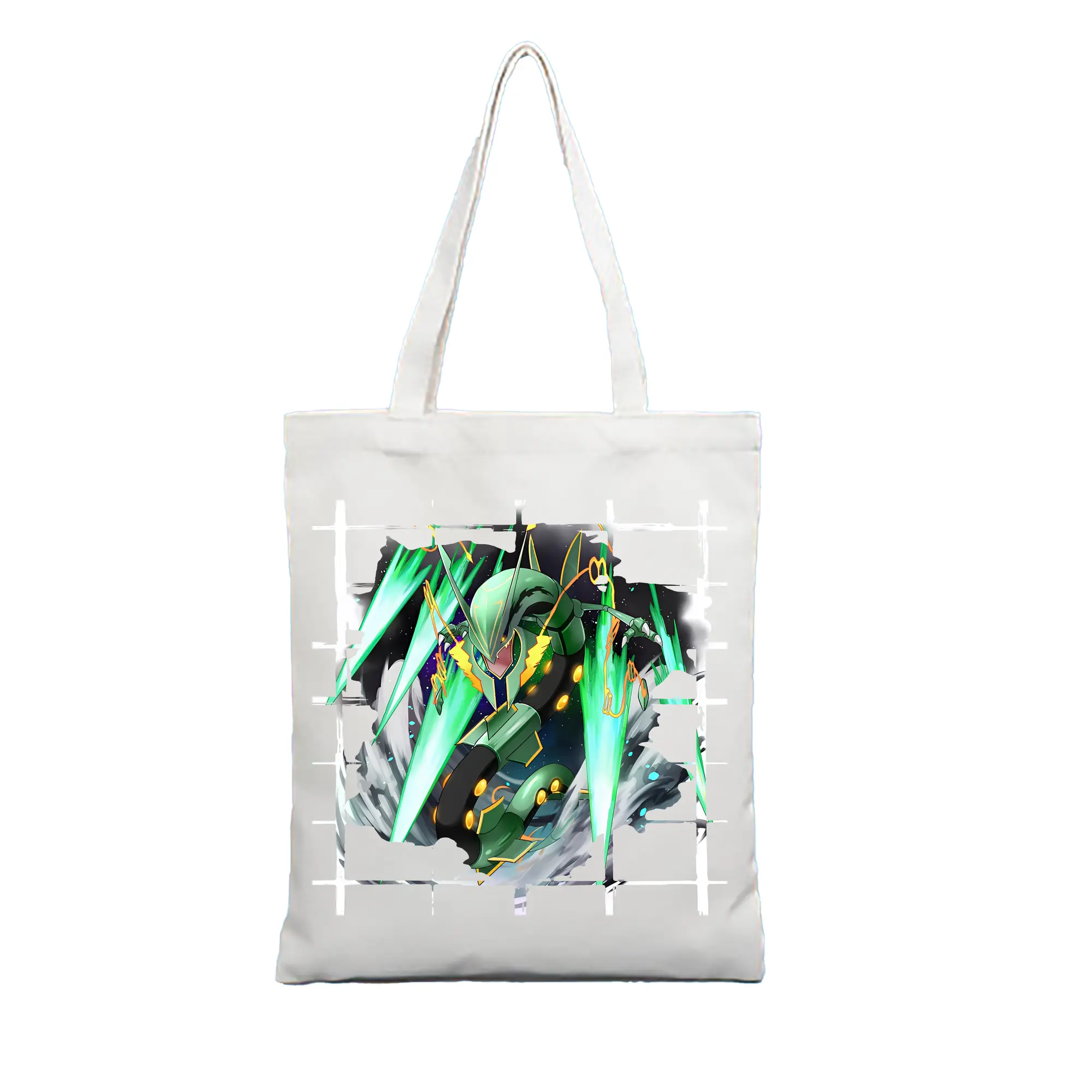 ポケモン グッズ,レックウザ - 縦型キャンバス手提げバッグ（トートバッグ） ・ キャンバス素材 ・ ショッピング用 ・ 軽量 丈夫 お手入れ簡単