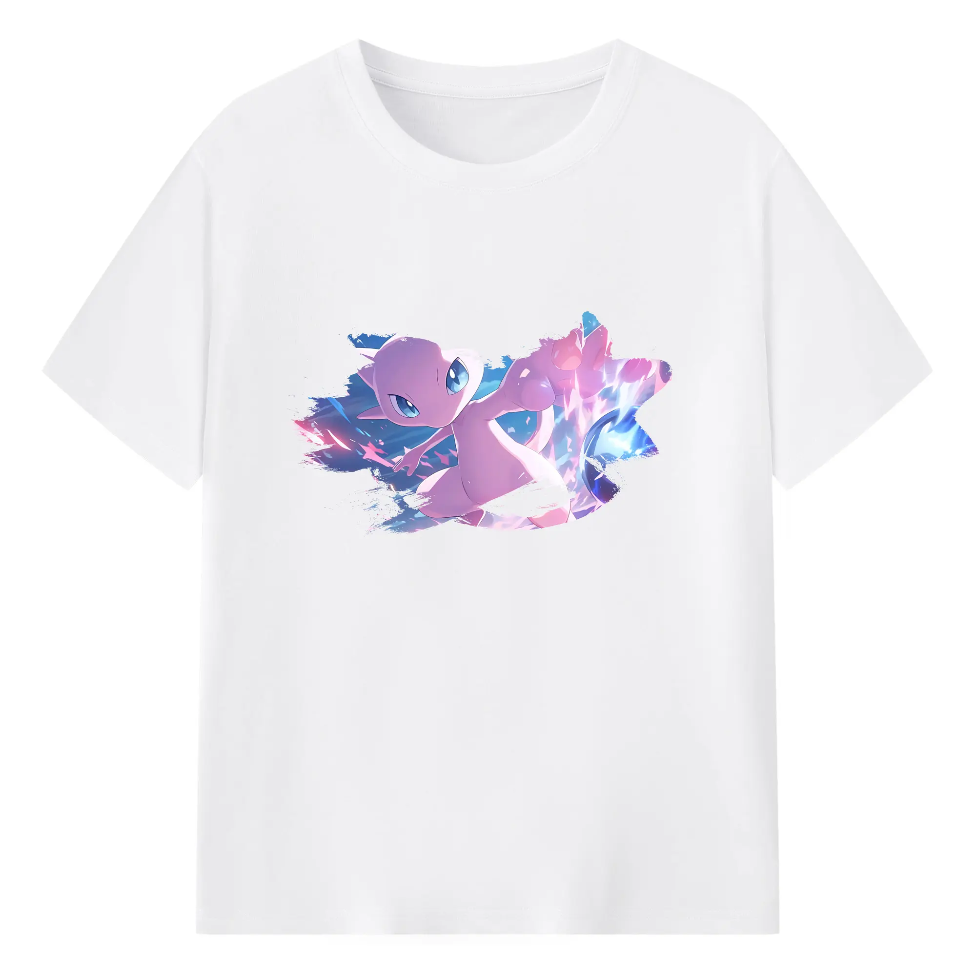 ポケモン グッズ,ミュウ - 綿100％ 半袖Tシャツ ・ フロントプリント ・ 快適 通気性 ・ 日常使い 散歩 スポーツ用