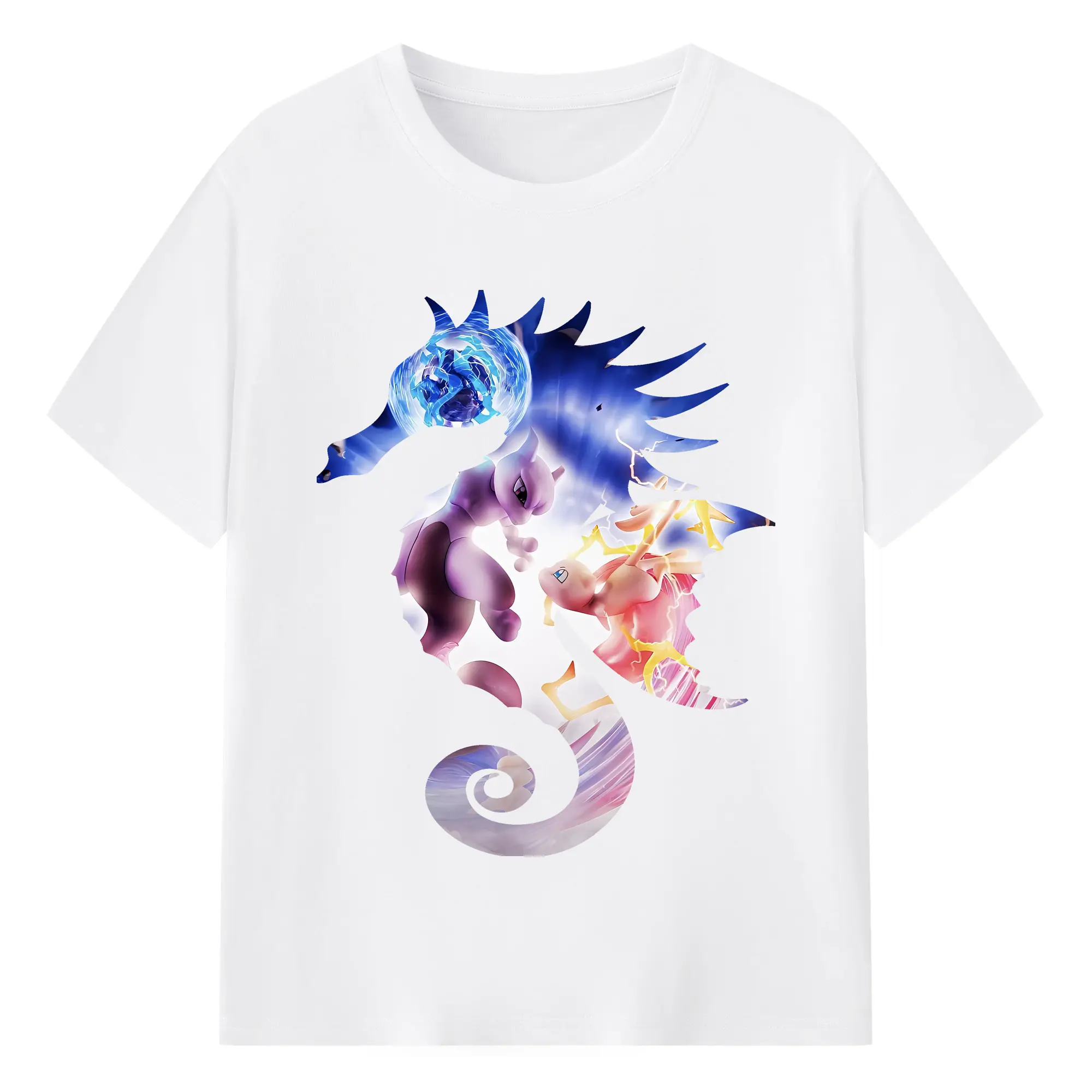 ポケモン グッズ,ミュウ - 綿100％ 半袖Tシャツ ・ フロントプリント ・ 快適 通気性 ・ 日常使い 散歩 スポーツ用