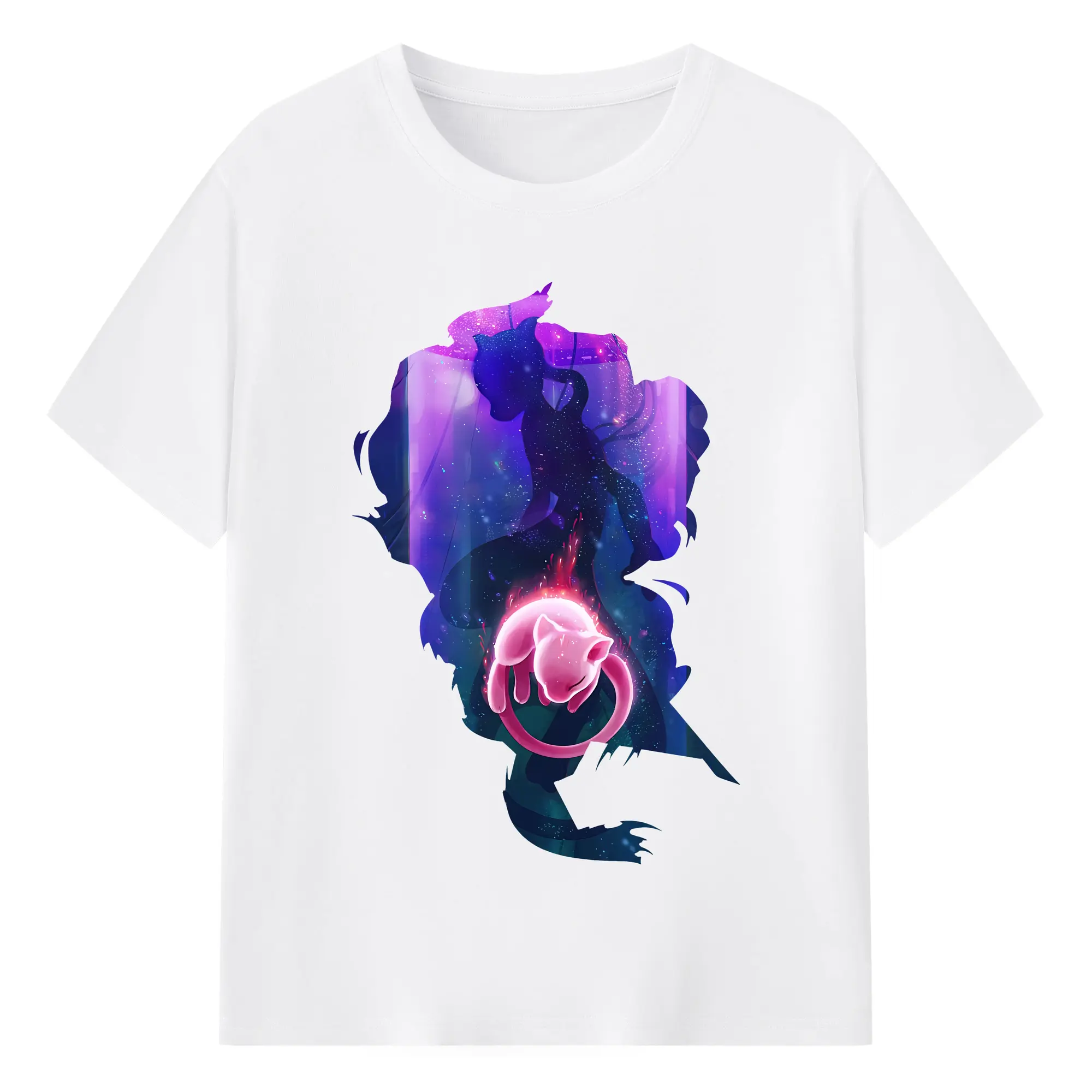 ポケモン グッズ,ミュウ - 綿100％ 半袖Tシャツ ・ フロントプリント ・ 快適 通気性 ・ 日常使い 散歩 スポーツ用