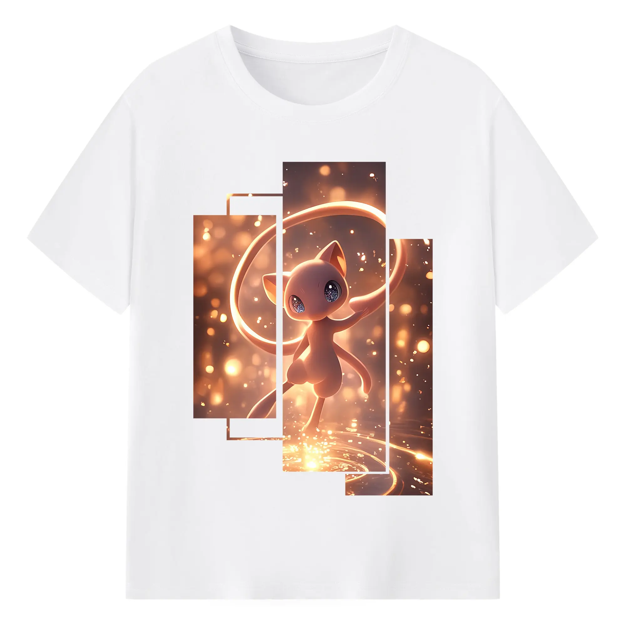 ポケモン グッズ,ミュウ - 綿100％ 半袖Tシャツ ・ フロントプリント ・ 快適 通気性 ・ 日常使い 散歩 スポーツ用