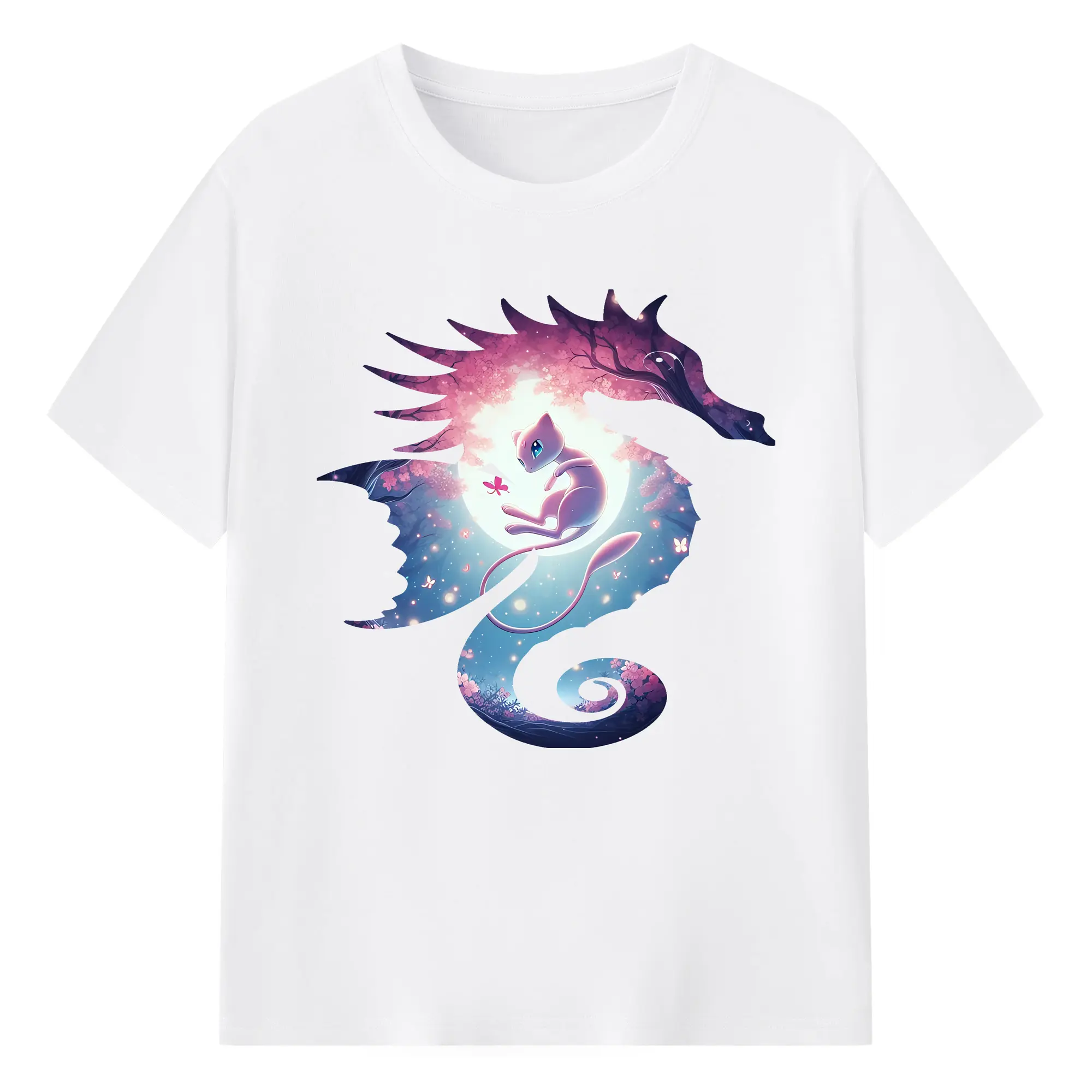 ポケモン グッズ,ミュウ - 綿100％ 半袖Tシャツ ・ フロントプリント ・ 快適 通気性 ・ 日常使い 散歩 スポーツ用