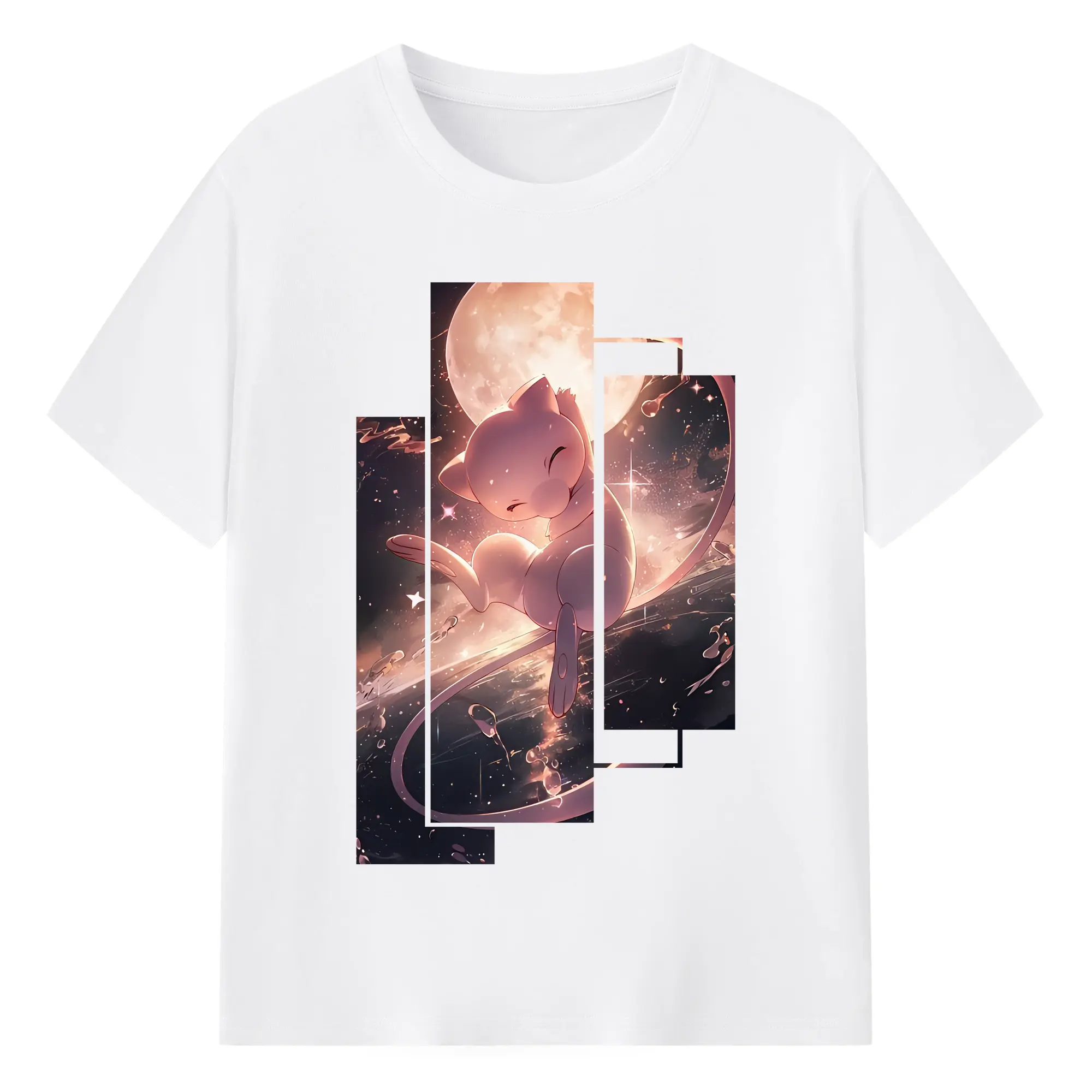 ポケモン グッズ,ミュウ - 綿100％ 半袖Tシャツ ・ フロントプリント ・ 快適 通気性 ・ 日常使い 散歩 スポーツ用