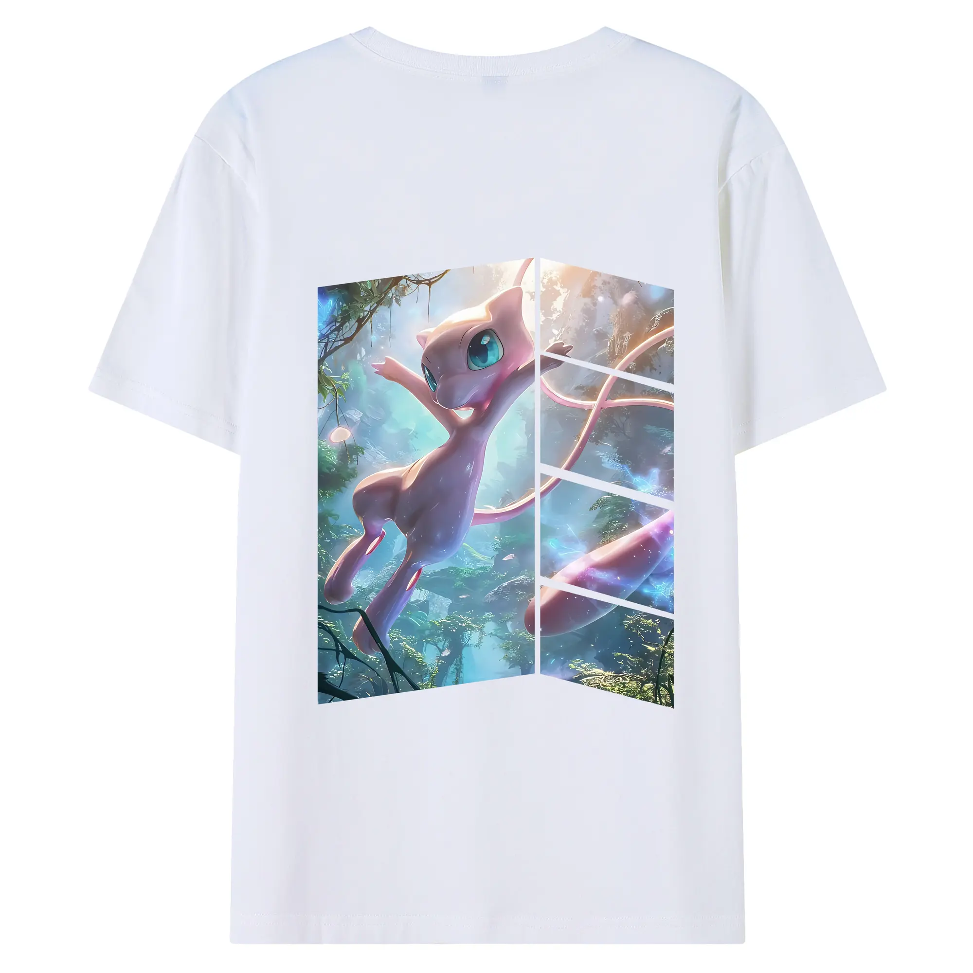 ポケモン グッズ,ミュウ - 綿100％ 半袖Tシャツ ・ バックプリント ・ 快適 通気性 ・ 日常使い 散歩 スポーツ用